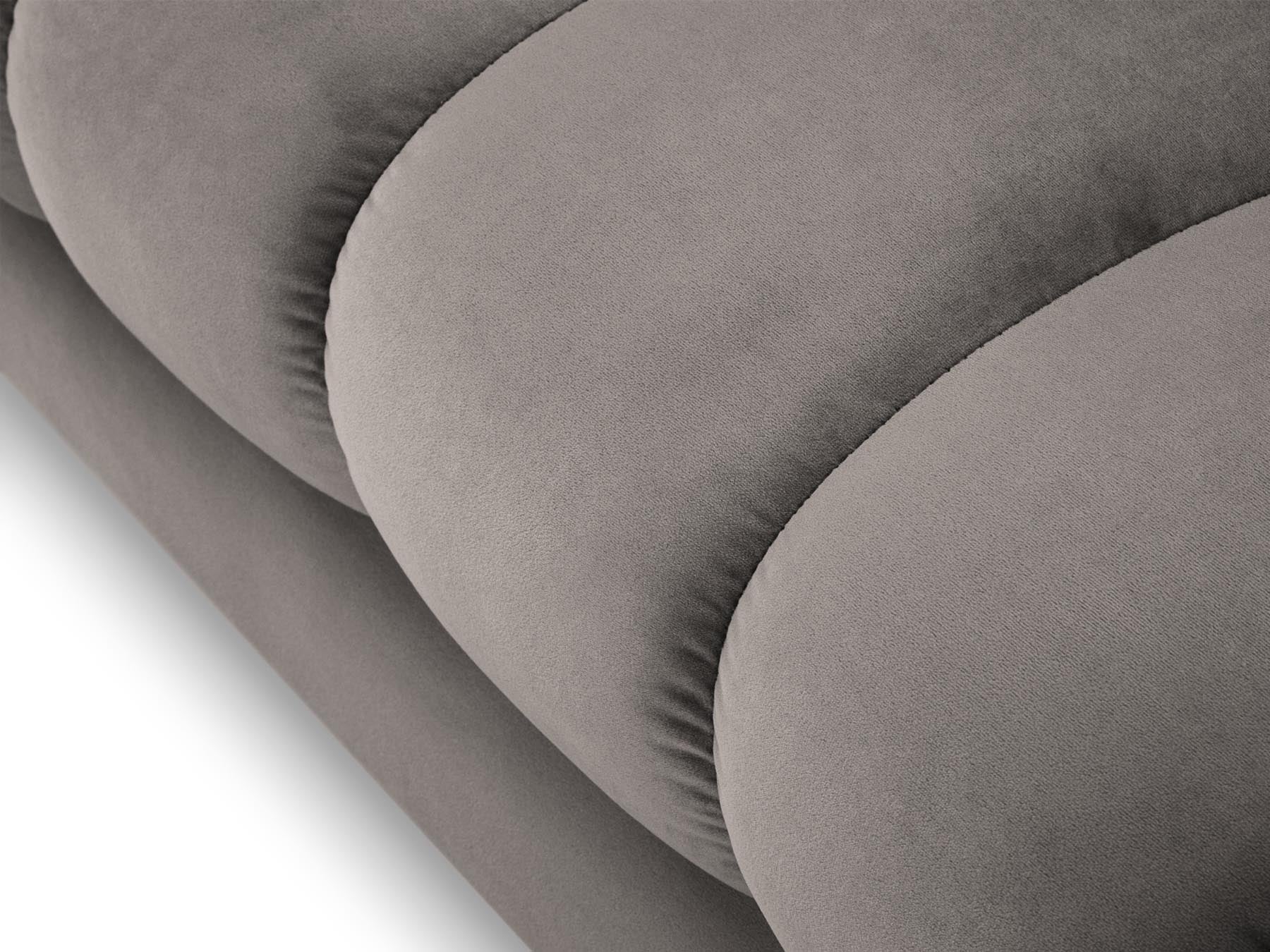 Moderne 1-Sitzer Chaise Longue links Bali in ansprechendem Grauton, perfekt für stilvolle Wohnräume und entspannende Ecken.
