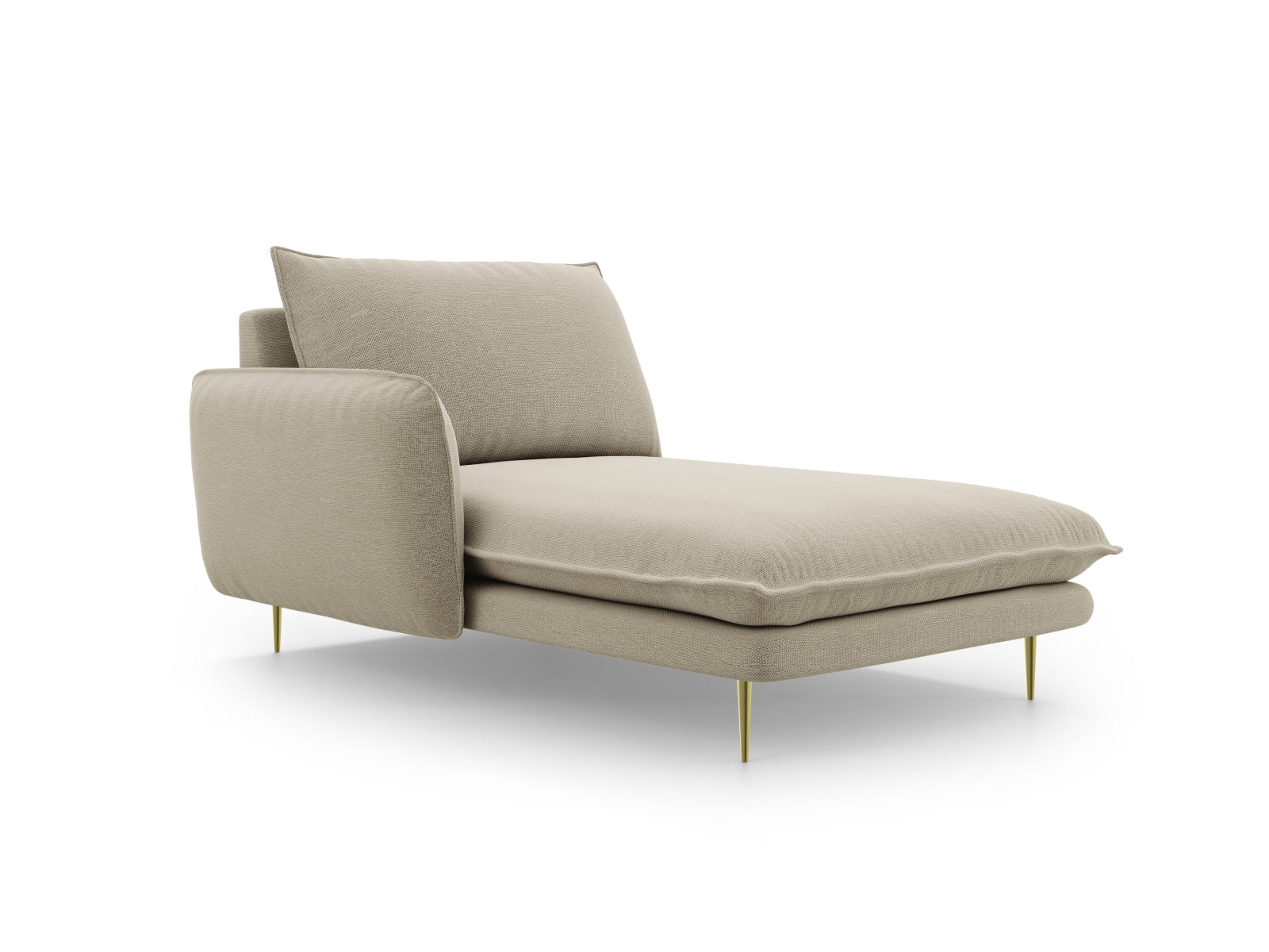 Stilvolles L-Sofa links im modernen Design, 110 cm, in edlem Beige/Gold-Positano, perfekt für zeitgemäße Wohnkonzepte.
