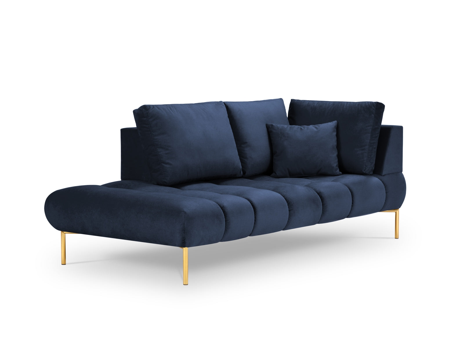 Hastings Velour Chaise Longue links 2 Sitzer in Royal Blue präsentiert im Onlineshop von KAQTU Design AG. Modulares Sofa ist von Cosmopolitan Design