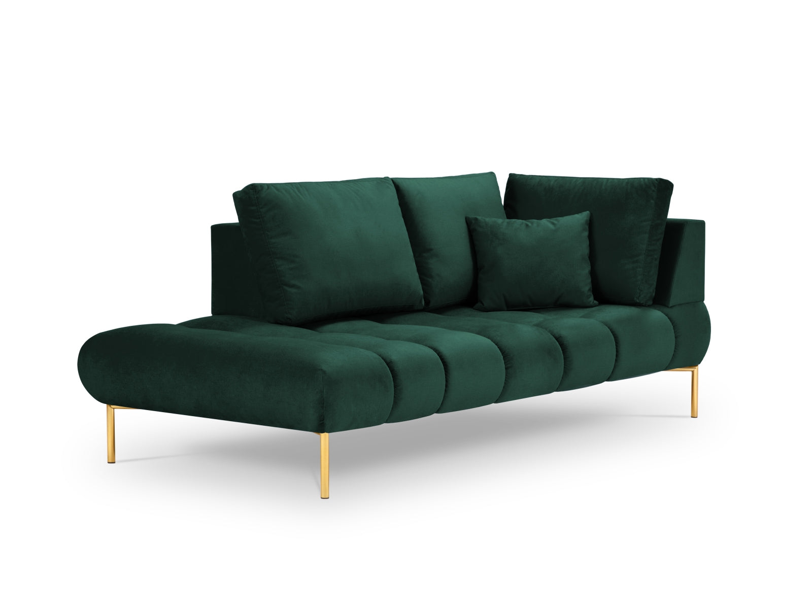 Hastings Velour Chaise Longue links 2 Sitzer in Bottle Green präsentiert im Onlineshop von KAQTU Design AG. Modulares Sofa ist von Cosmopolitan Design