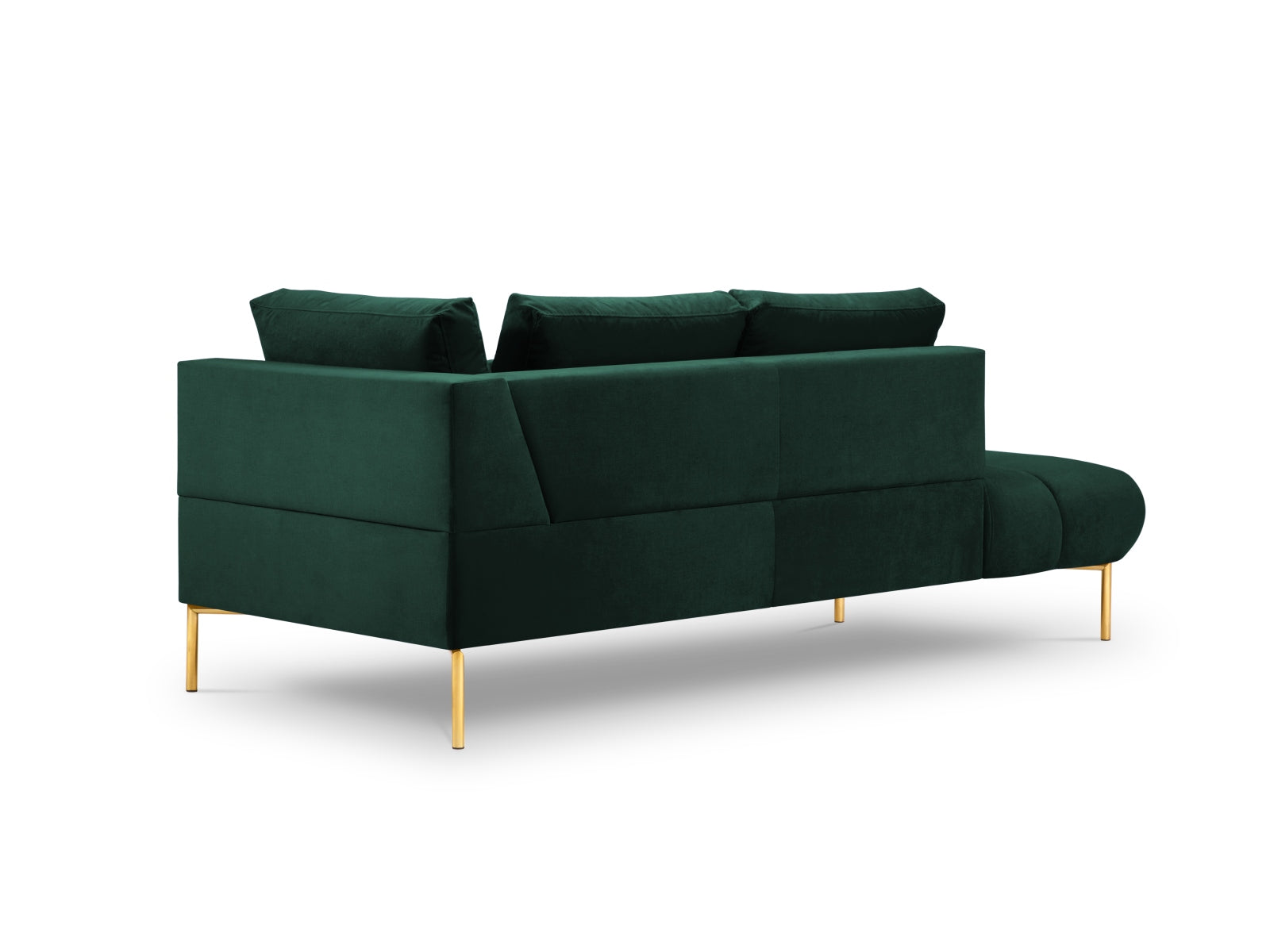 Erleben Sie luxuriösen Komfort mit der Hastings Velour Chaise Longue links 2 Sitzer von Cosmopolitan Design – perfekt für Ihr elegantes Zuhause.