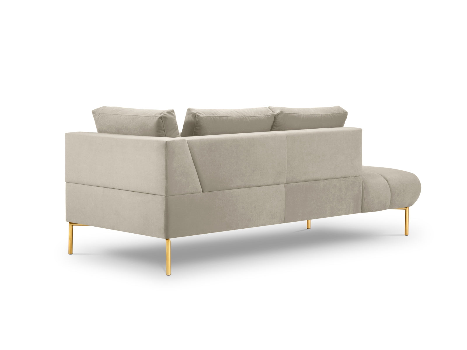Geniessen Sie stilvollen Komfort mit der Hastings Velour Chaise Longue links 2 Sitzer von Cosmopolitan Design – ideal für Ihr modernes Wohnambiente.
