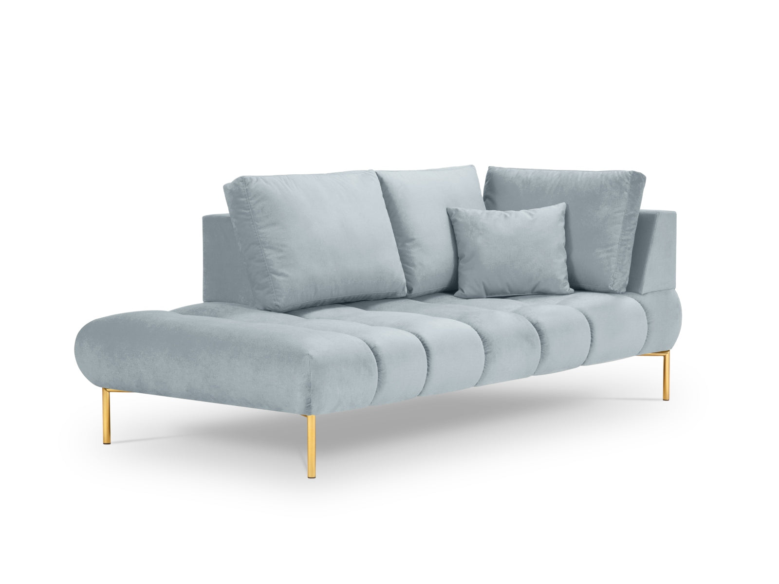 Hastings Velour Chaise Longue links 2 Sitzer in Light Blue präsentiert im Onlineshop von KAQTU Design AG. Modulares Sofa ist von Cosmopolitan Design