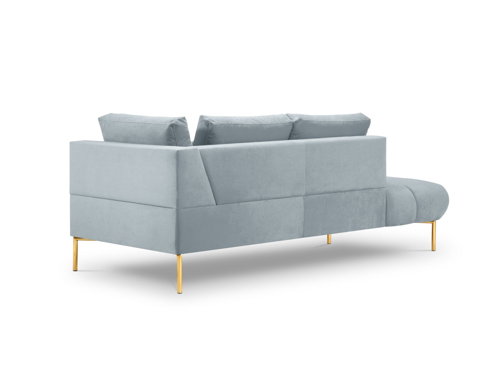 Erleben Sie luxuriösen Komfort mit der Hastings Velour Chaise Longue links 2 Sitzer von Cosmopolitan Design – perfekt für Ihr elegantes Zuhause.