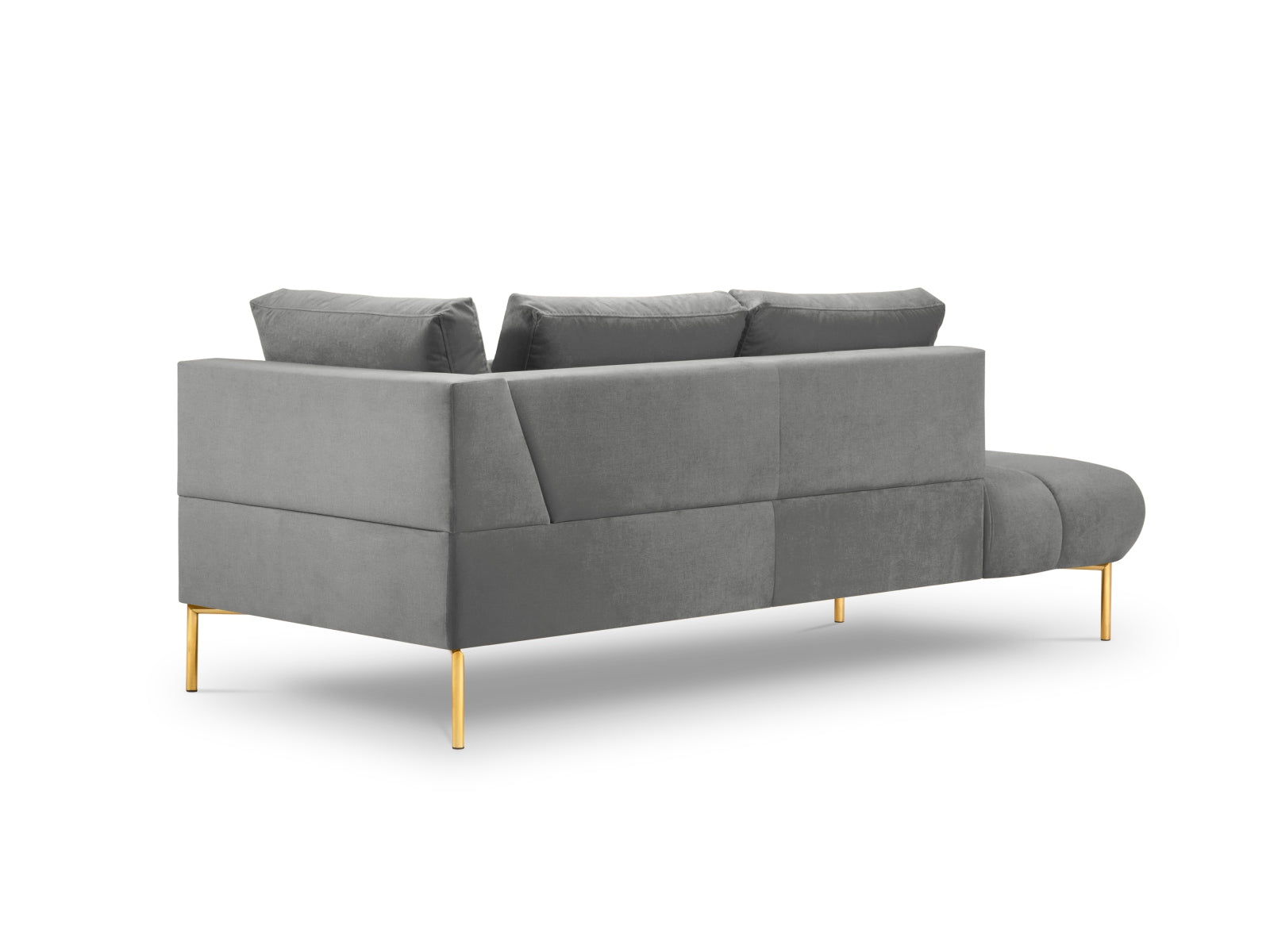 Erleben Sie luxuriösen Komfort mit der Hastings Velour Chaise Longue links 2 Sitzer von Cosmopolitan Design – perfekt für Ihr elegantes Zuhause.