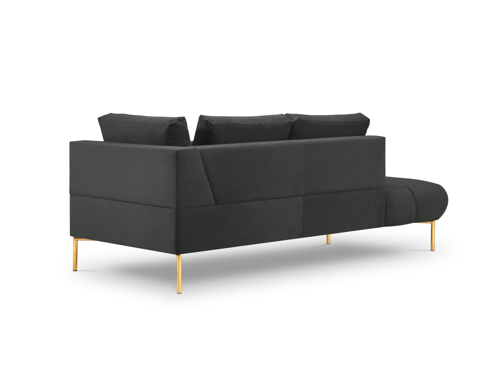 Geniessen Sie stilvollen Komfort mit der Hastings Velour Chaise Longue links 2 Sitzer von Cosmopolitan Design – ideal für Ihr modernes Wohnambiente.