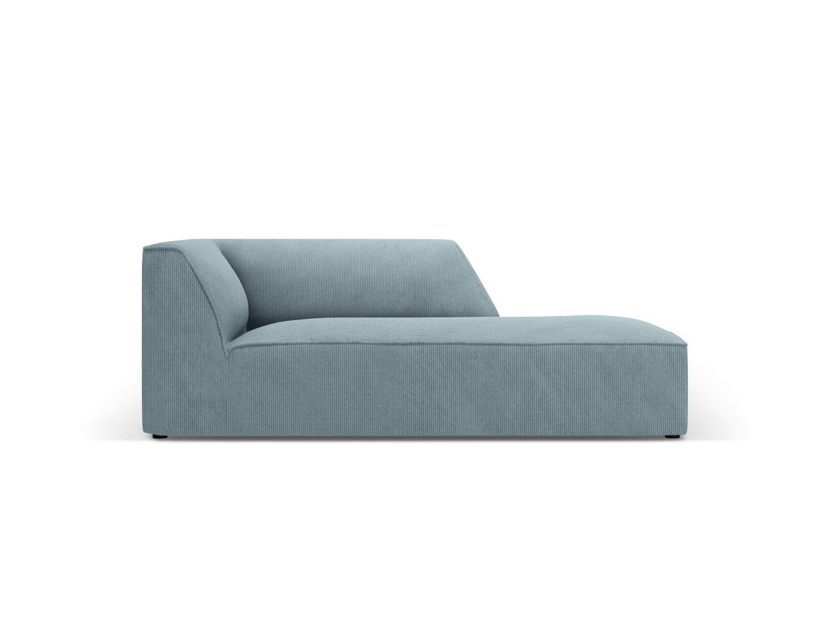Siena Chaiselongue rechts 1-Sitzer 181cm in Light Beige-Scala mit strukturiertem Cordstoff, Massivholzrahmen und schwarzen Kunststoffbeinen.
