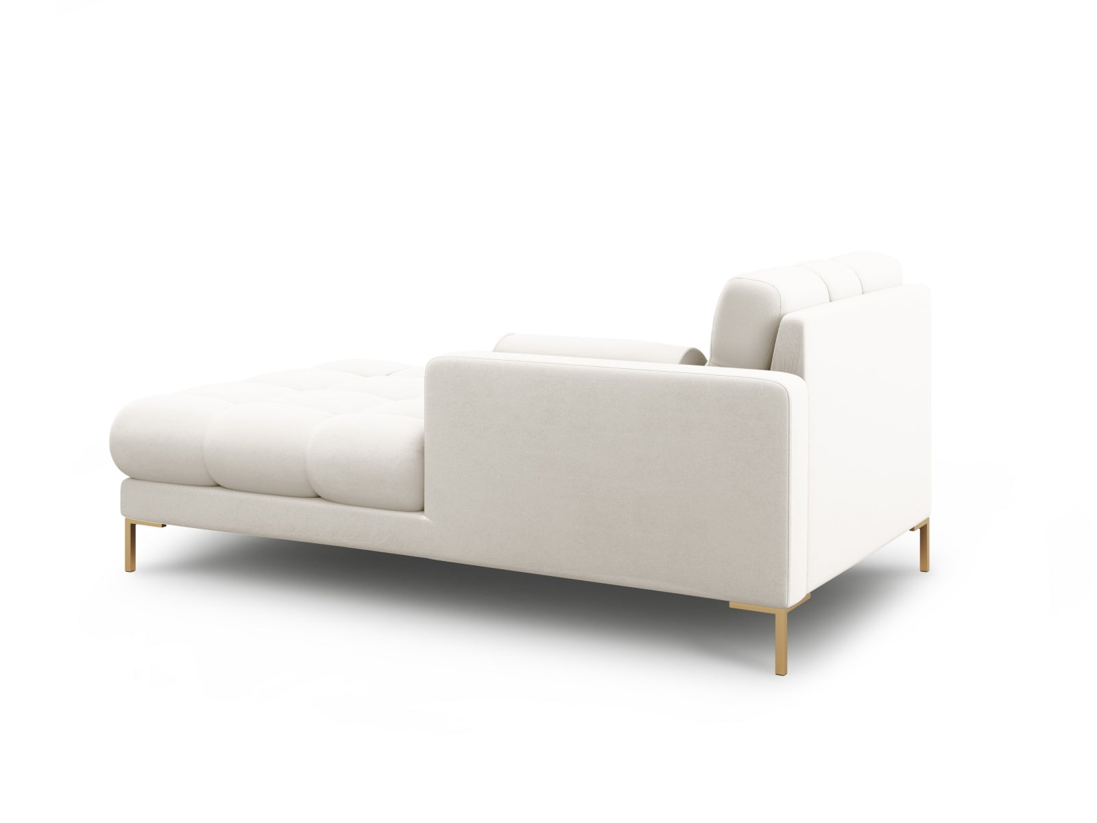 Elegante rechte Chaise Longue in warmem Beige, ideal für entspannte Momente und harmonische Wohnräume. Teil des modularen Sofas von Cosmopolitan Design.