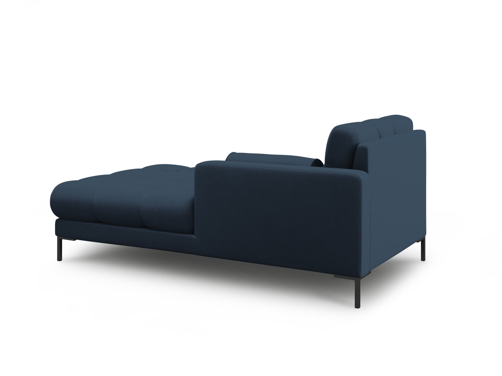 Elegante 1-Sitzer Chaise Longue rechts in Blau-Neve, Teil des modularen Sofas von Cosmopolitan Design, ideal für stilvolle Wohnräume.