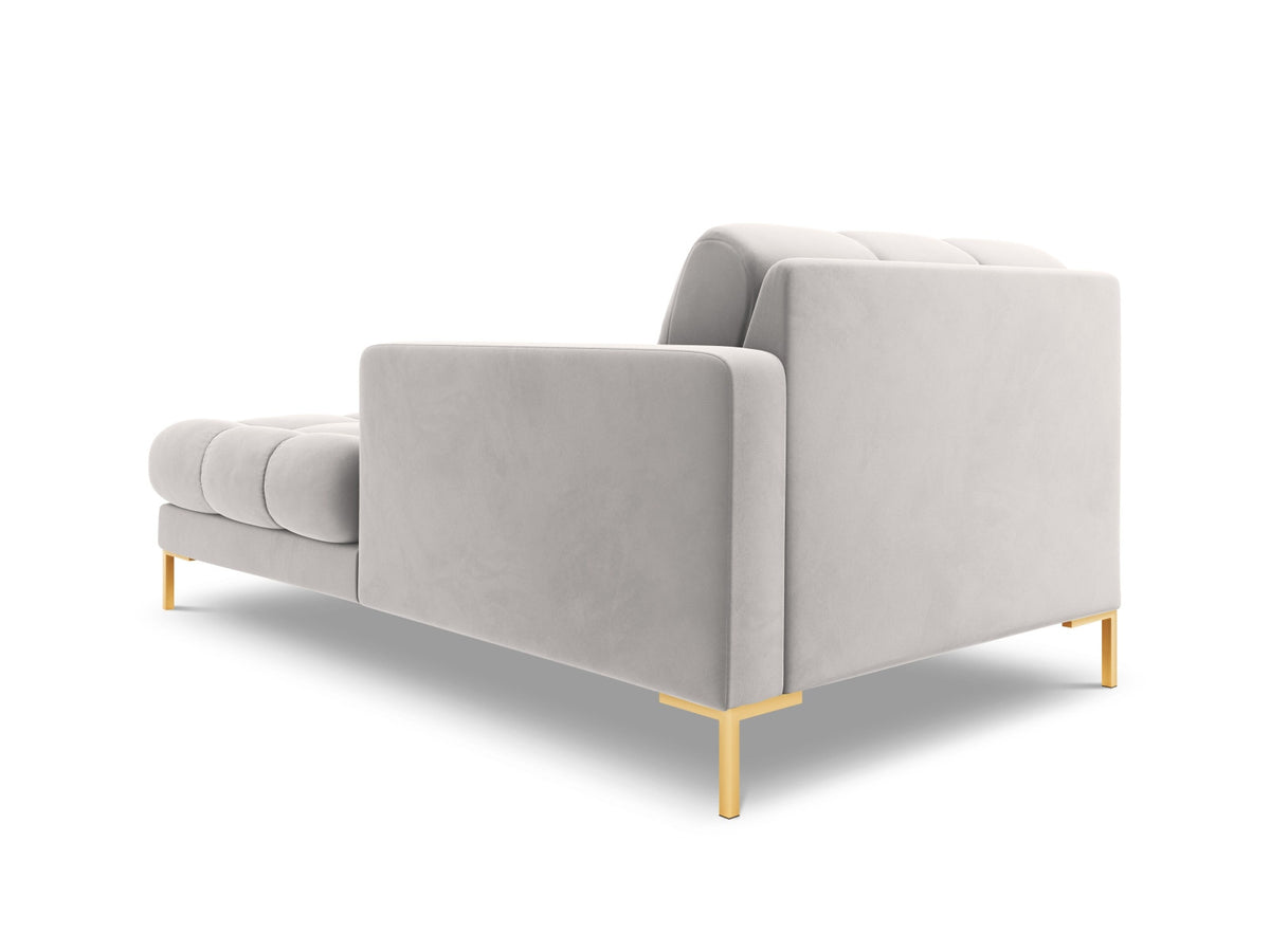 Modulares Sofa 1-Sitzer Chaise Longue rechts Bali mit Stoffbezug und Metallbeinen