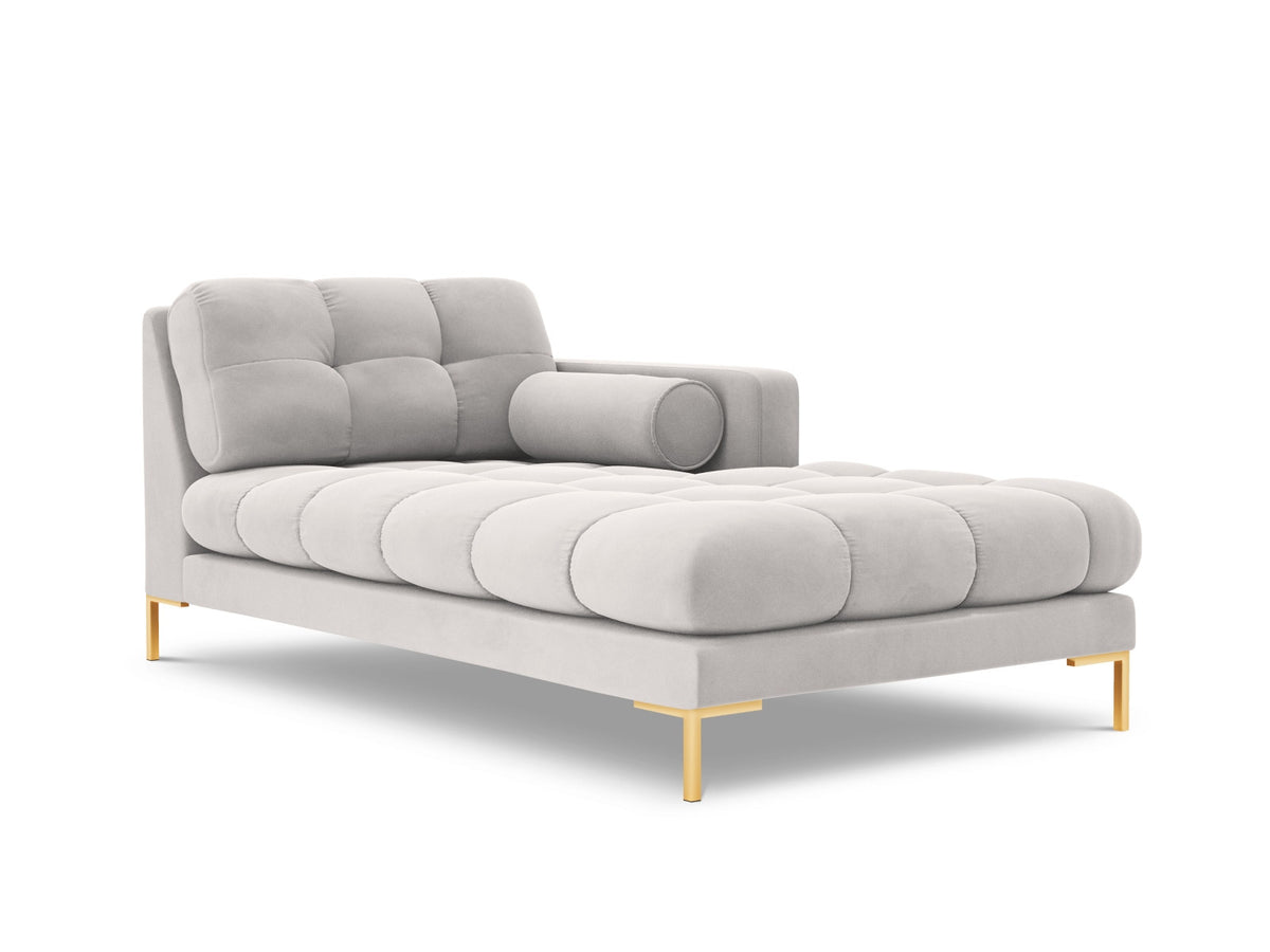 Modulares Sofa 1-Sitzer Chaise Longue rechts Bali mit Stoffbezug und Metallbeinen