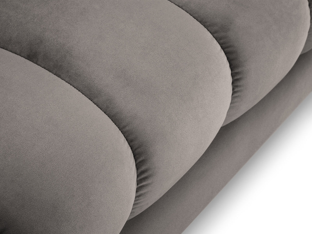 Modulares Sofa 1-Sitzer Chaise Longue rechts Bali mit Stoffbezug und Metallbeinen