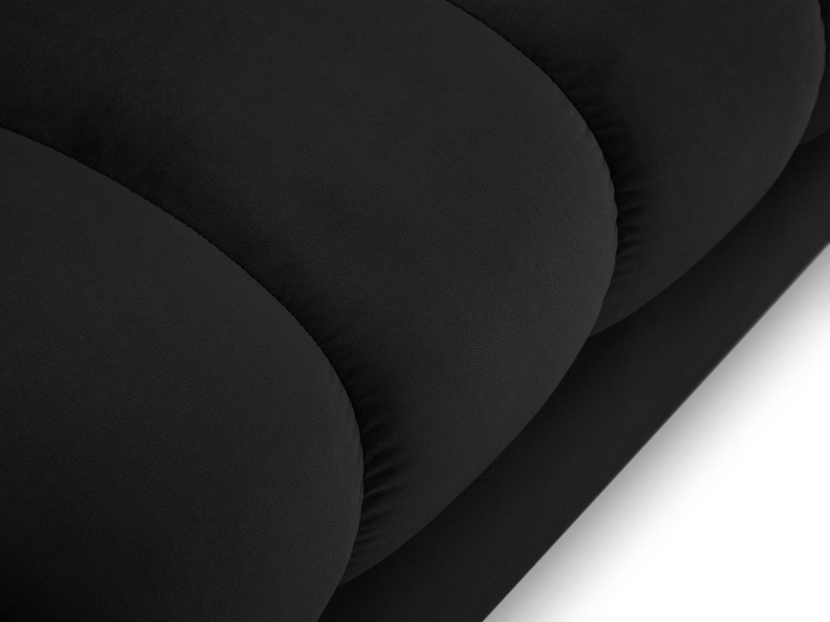 Modulares Sofa 1-Sitzer Chaise Longue rechts Bali mit Stoffbezug und Metallbeinen