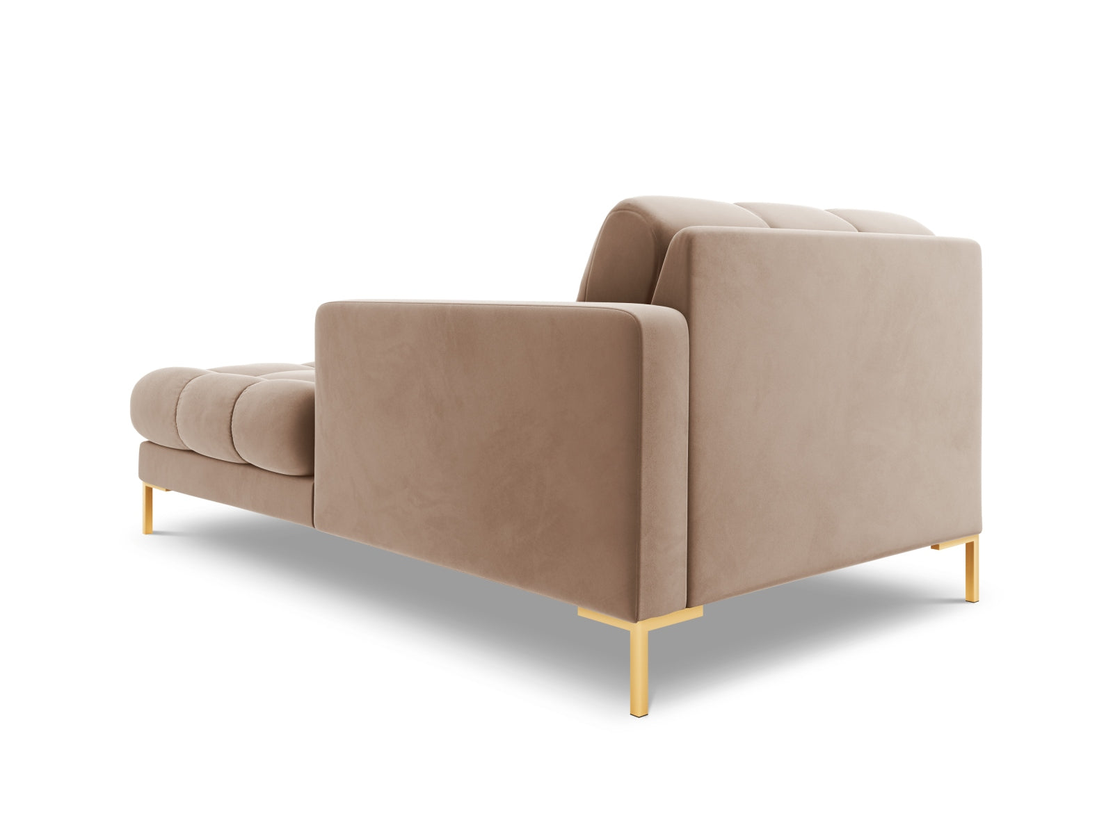 Moderne rechte Chaise Longue Bali in zartem Beige, perfekt für gemütliche Ecken und stilvolle Einrichtungsideen.