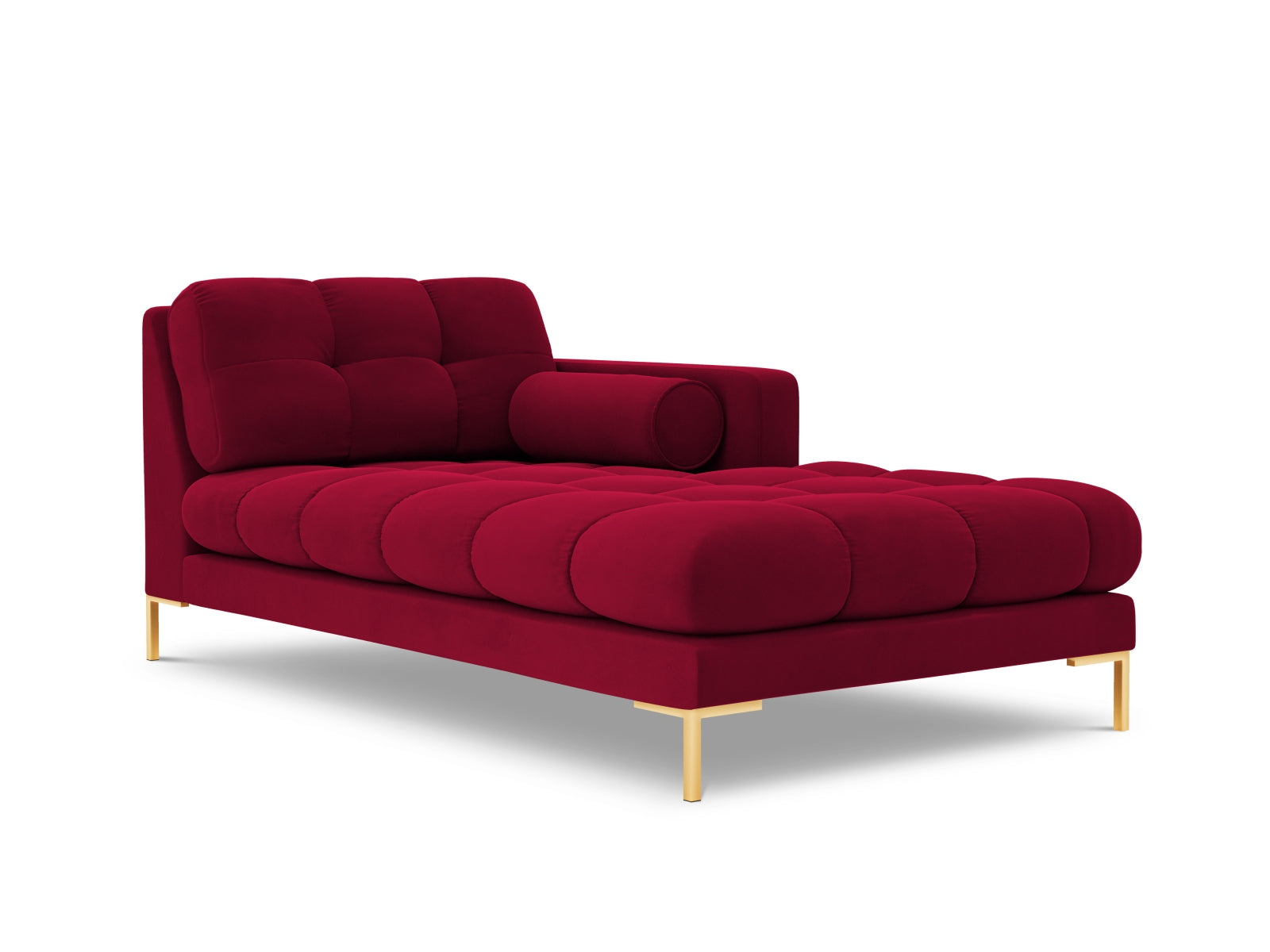 Elegante rechte Chaise Longue Bali, ideal für modulare Sofalandschaften, aus robustem Red-Bluvel für modernen Wohnkomfort.