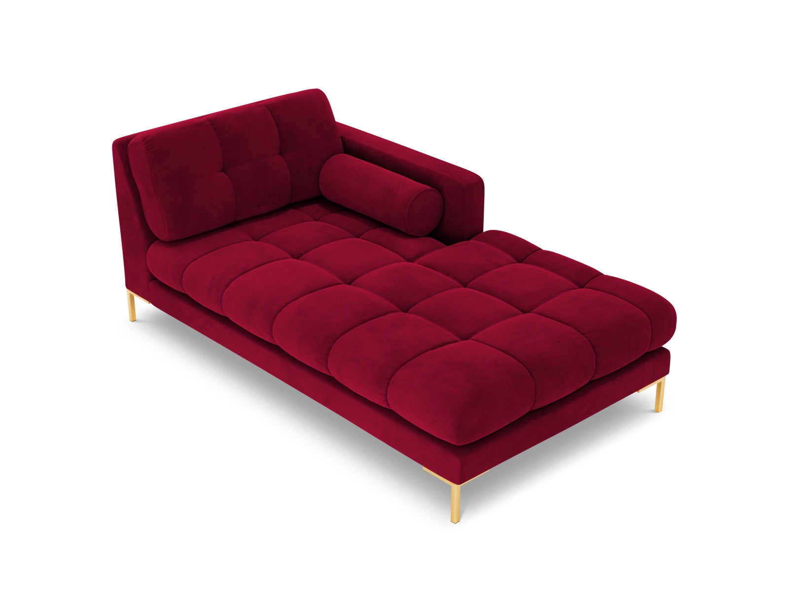 Stilvolle rechte Chaise Longue Bali, perfekt für individuelle Sofakombinationen, gefertigt aus strapazierfähigem Red-Bluvel für höchsten Komfort.