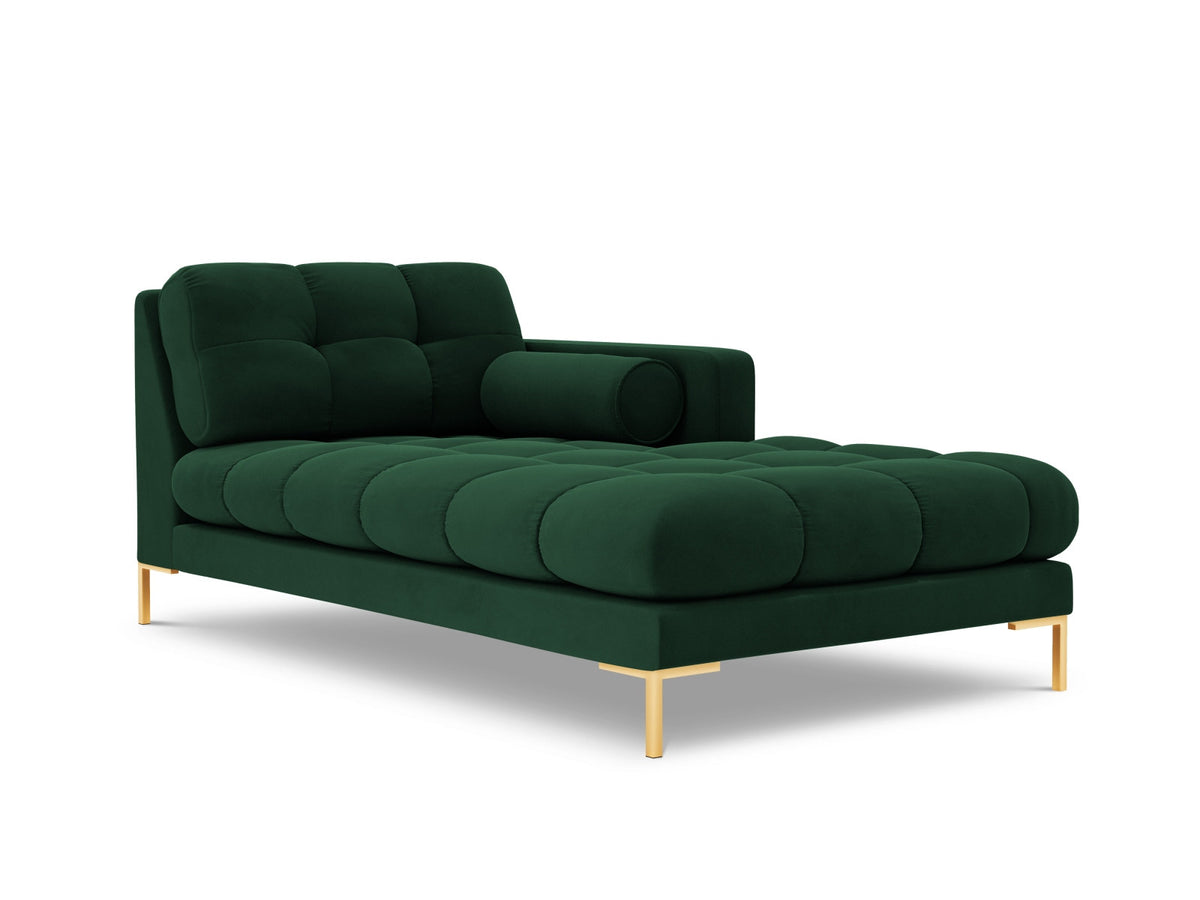Modulares Sofa 1-Sitzer Chaise Longue rechts Bali mit Stoffbezug und Metallbeinen
