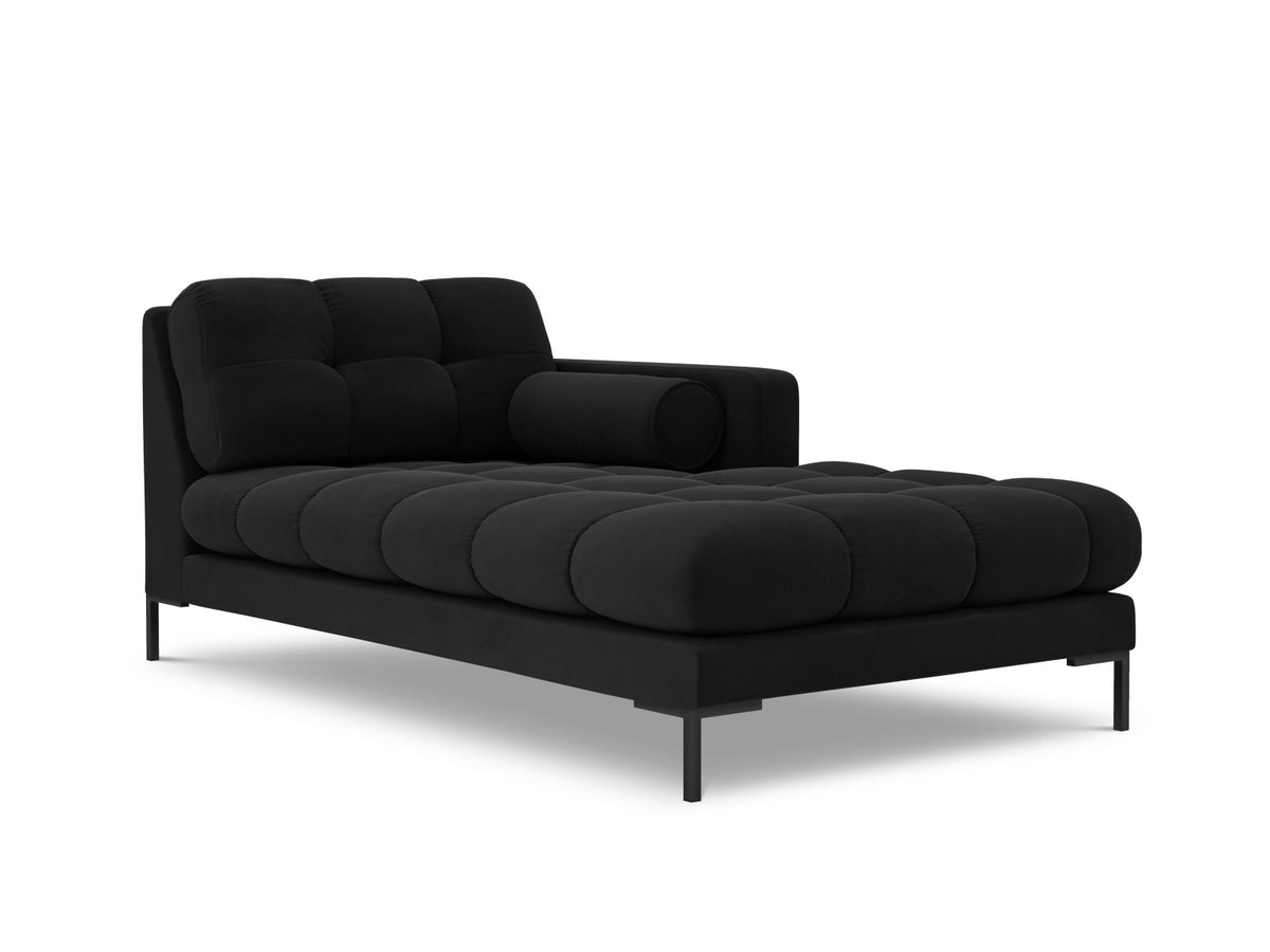 Modulares Sofa 1-Sitzer Chaise Longue rechts Bali mit Stoffbezug und Metallbeinen