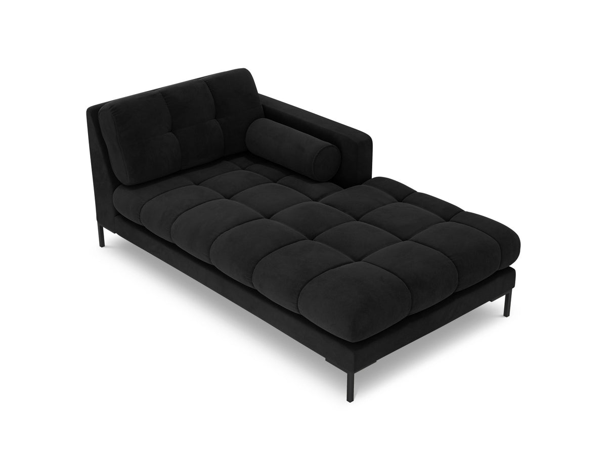 Modulares Sofa 1-Sitzer Chaise Longue rechts Bali mit Stoffbezug und Metallbeinen
