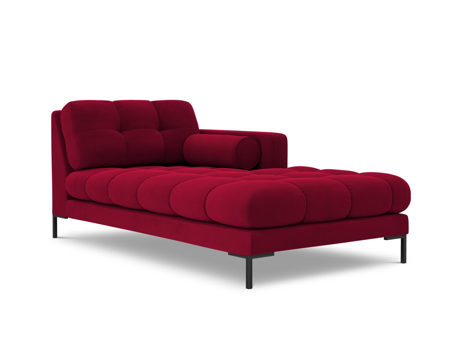 1-Sitzer Chaise Longue rechts Bali in Red-Bluvel präsentiert im Onlineshop von KAQTU Design AG. Modulares Sofa ist von Cosmopolitan Design
