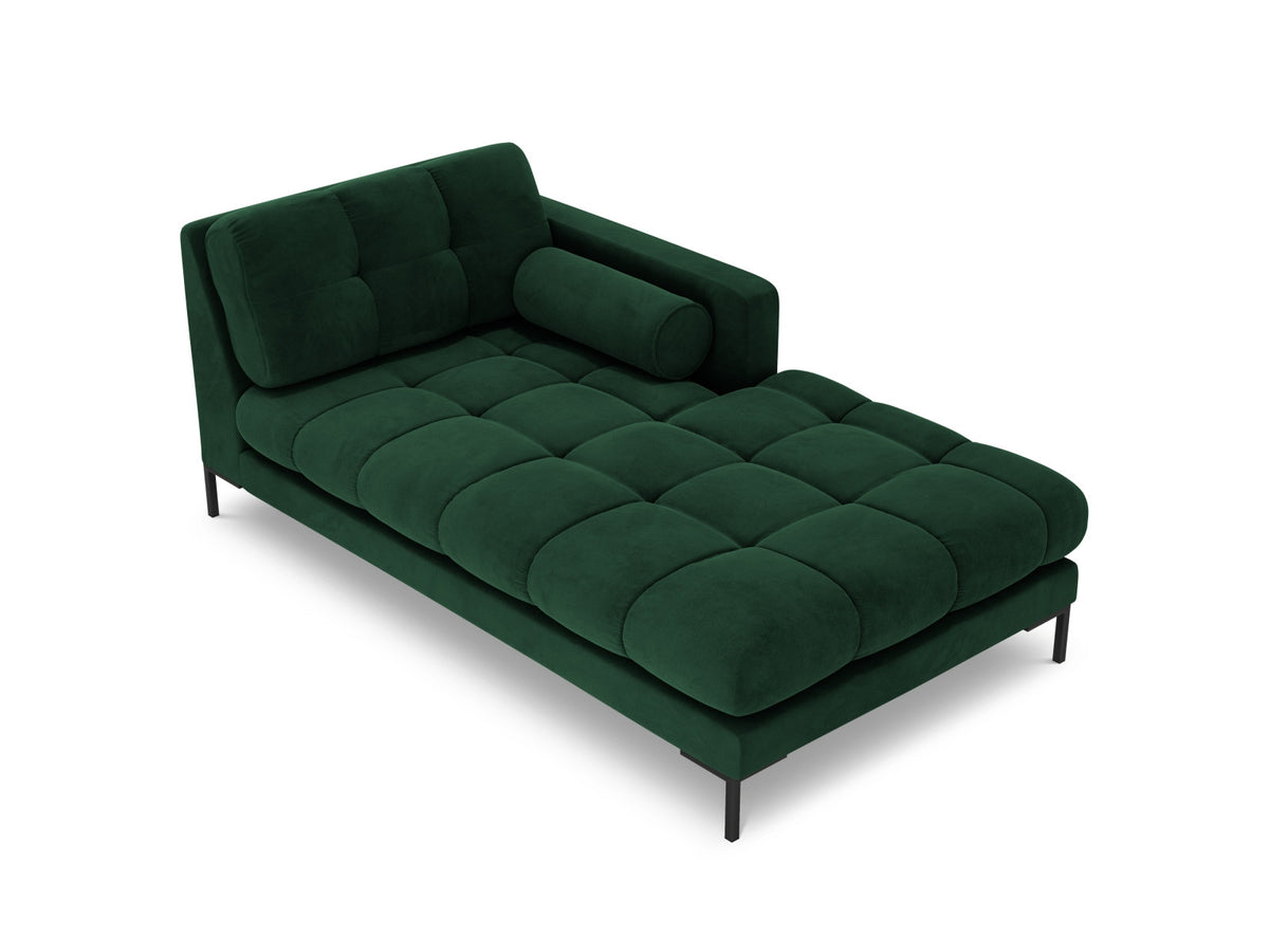 Modulares Sofa 1-Sitzer Chaise Longue rechts Bali mit Stoffbezug und Metallbeinen