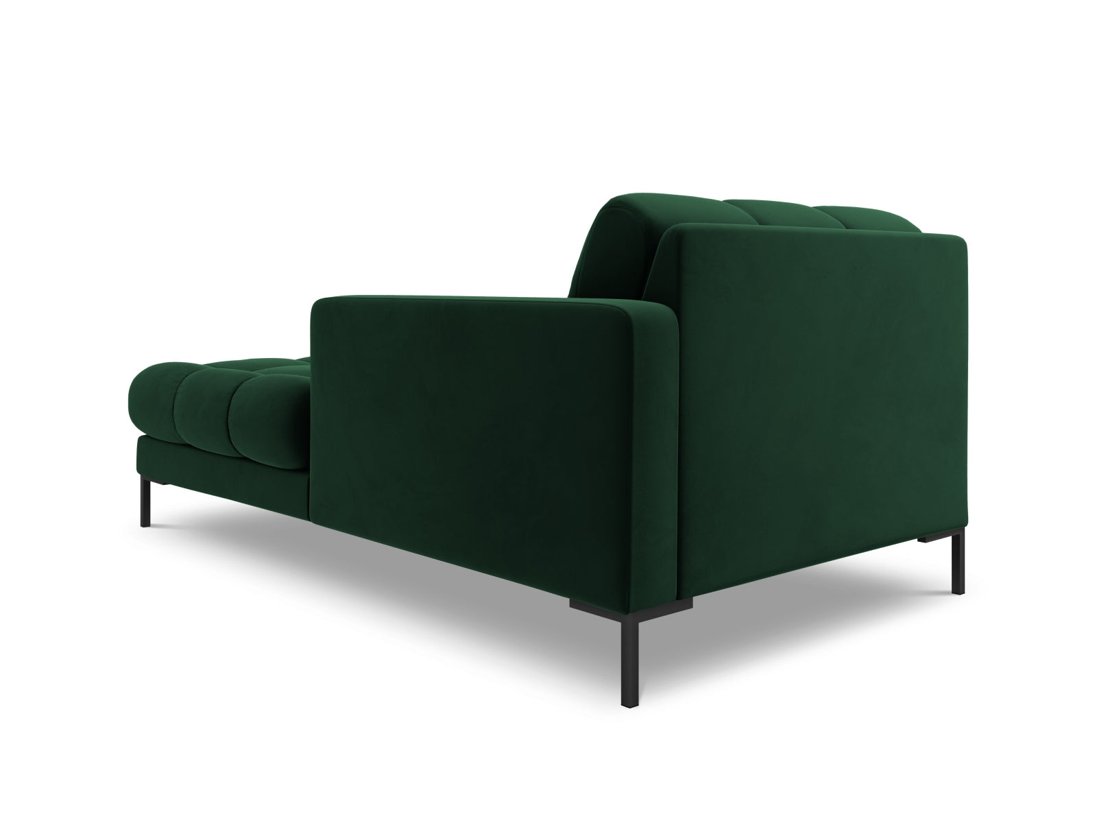 Elegante 1-Sitzer Chaise Longue rechts Bali in stilvollem Flaschengrün, ideal für ein modernes und gemütliches Zuhause.
