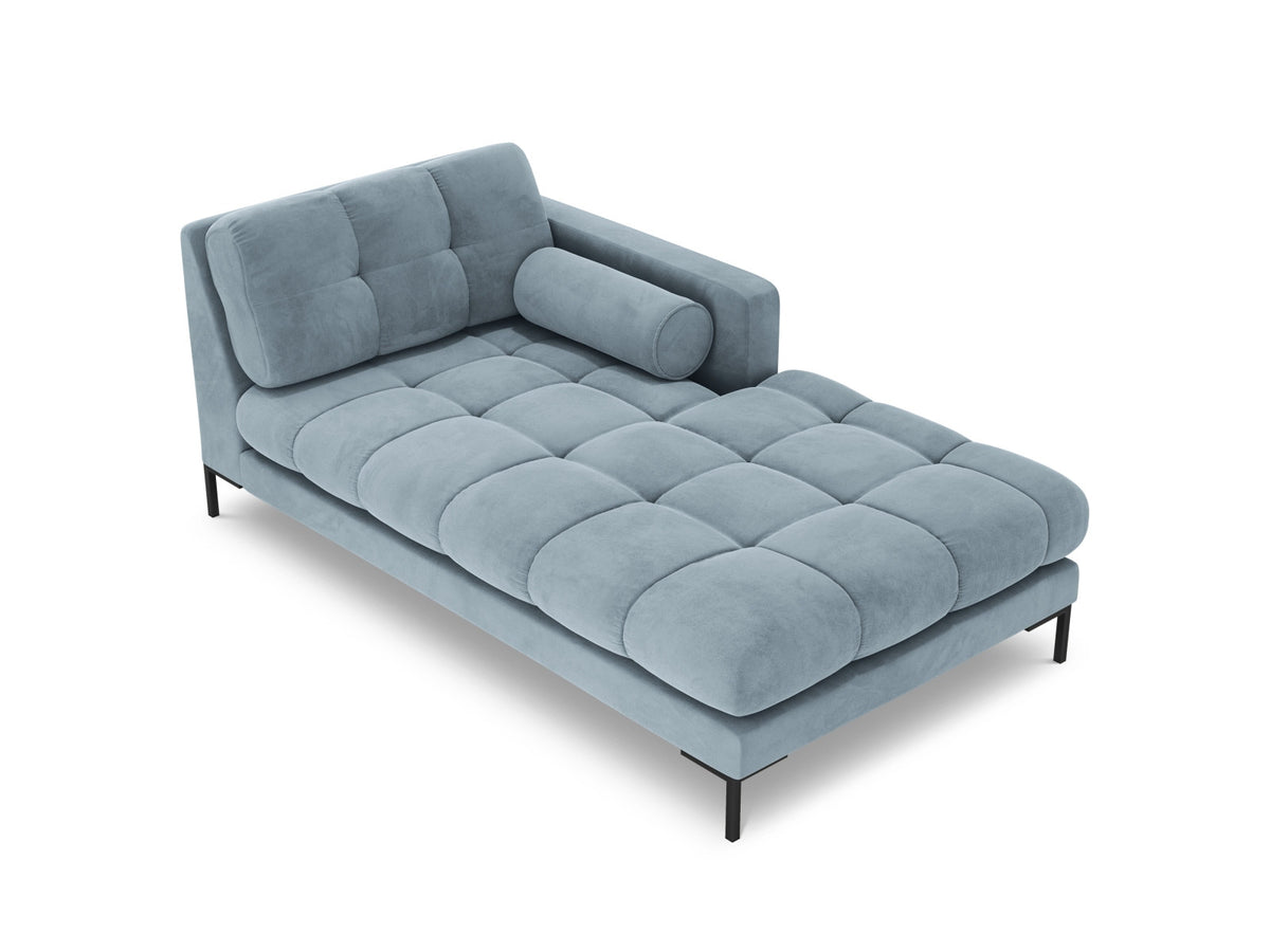 Modulares Sofa 1-Sitzer Chaise Longue rechts Bali mit Stoffbezug und Metallbeinen