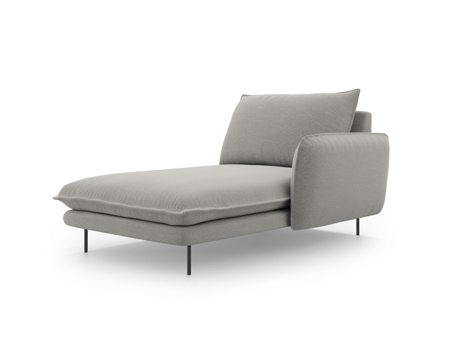 Modernes Vienna Sofa Chaise Lounge in Hellgrau und Schwarz, perfekt für gemütliche Wohnzimmer, von Cosmopolitan Design.