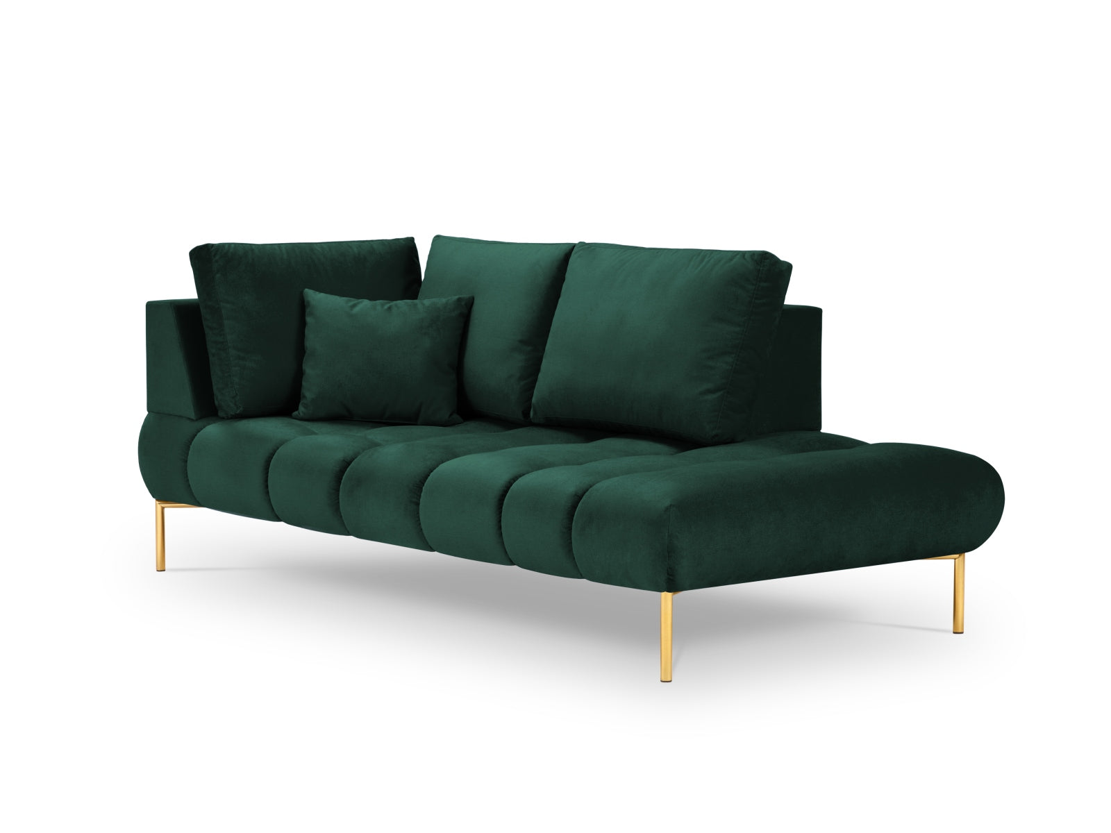 Hastings Velour Chaise Longue rechts 2 Sitzer in Bottle Green präsentiert im Onlineshop von KAQTU Design AG. Modulares Sofa ist von Cosmopolitan Design