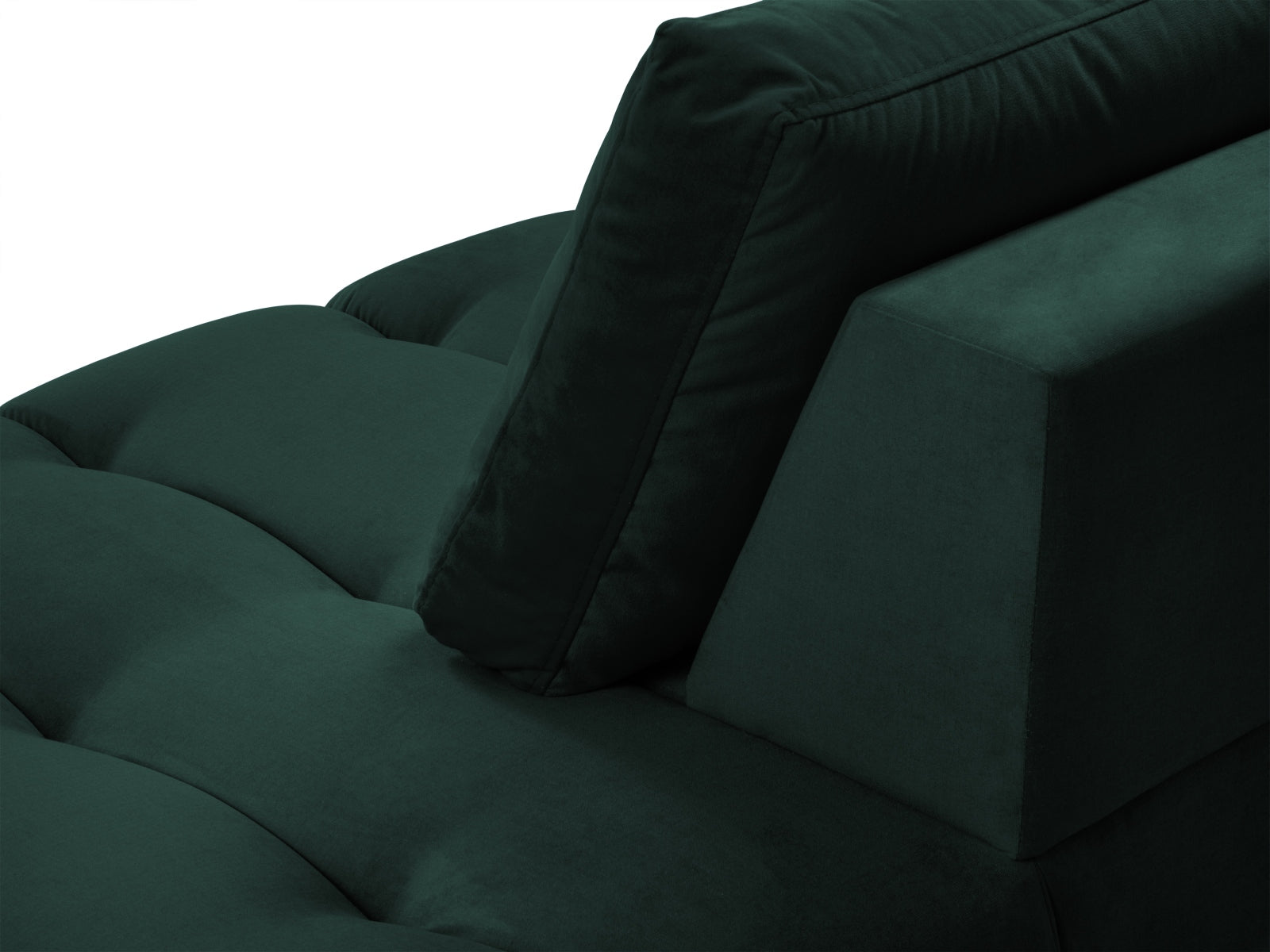 Geniessen Sie stilvollen Komfort mit der Hastings Velour Chaise Longue rechts 2 Sitzer von Cosmopolitan Design – ideal für Ihr modernes Wohnambiente.