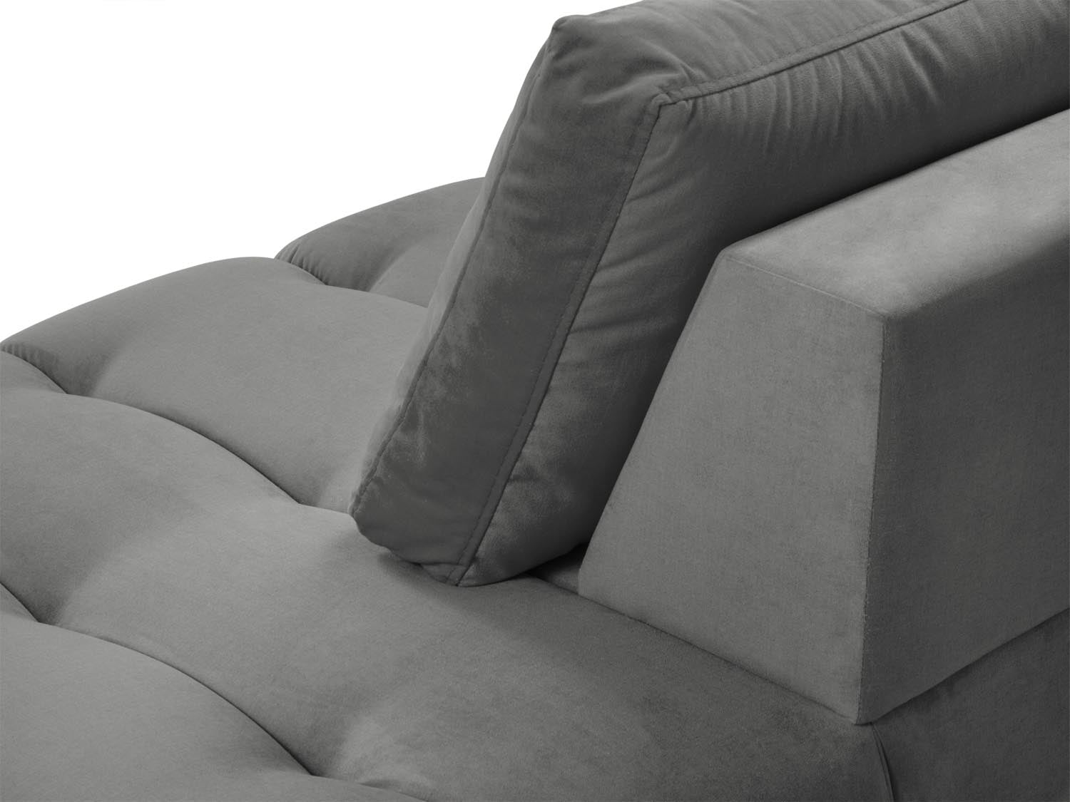 Geniessen Sie stilvollen Komfort mit der Hastings Velour Chaise Longue rechts 2 Sitzer von Cosmopolitan Design – ideal für Ihr modernes Wohnambiente.