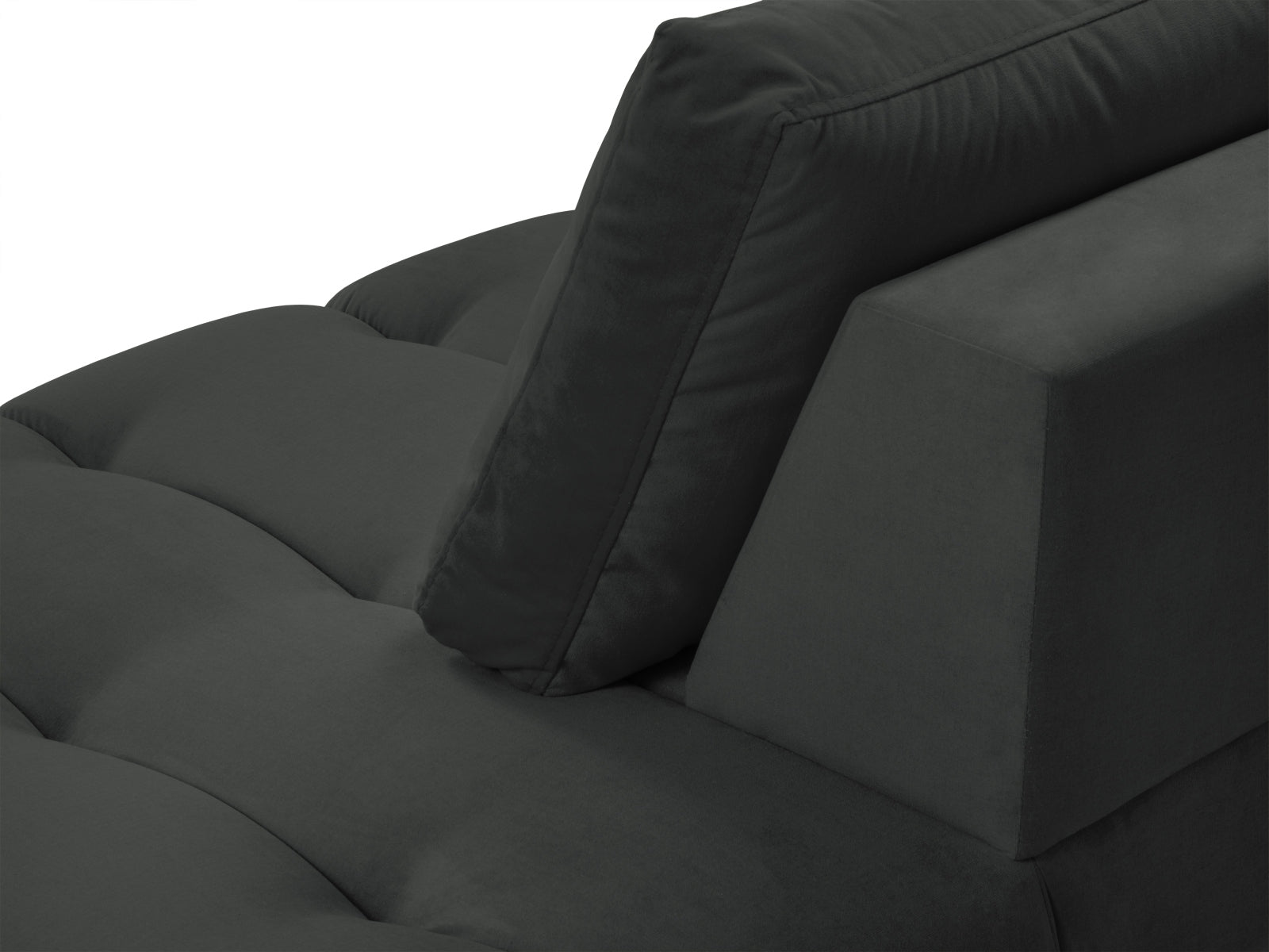 Erleben Sie luxuriösen Komfort mit der Hastings Velour Chaise Longue rechts 2 Sitzer von Cosmopolitan Design – perfekt für Ihr elegantes Zuhause.