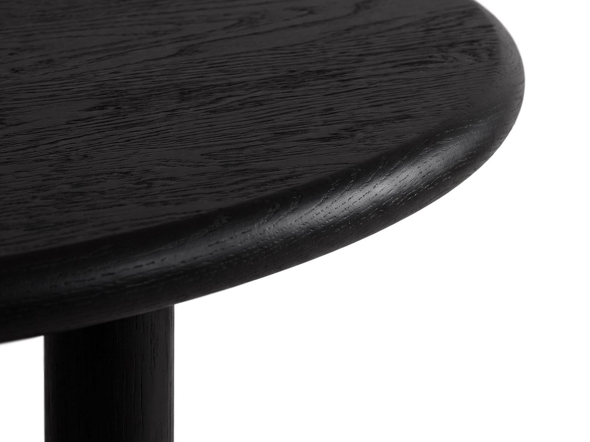 Konsole Sines 50cm von Cosmopolitan Design in Black Oak-Wood, Hartholzgestell mit Eichenfurnier, gebürstete Oberfläche, Holzbeine.