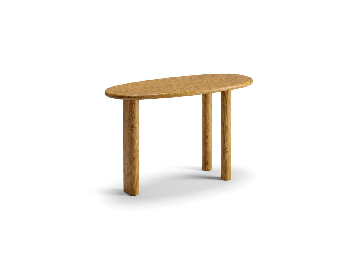 Konsole Sines 50cm von Cosmopolitan Design in Black Oak-Wood, Hartholzgestell mit Eichenfurnier, gebürstete Oberfläche, Holzbeine.