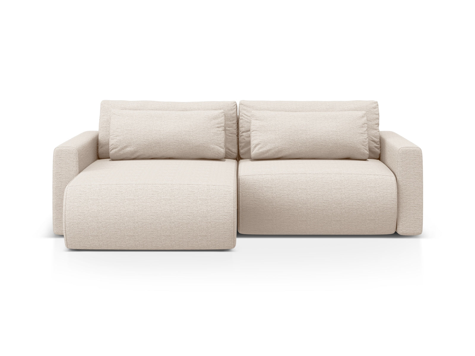 Belfast Ecksofa mit Schlaffunktion und Stauraum 3 Sitzer in Beige präsentiert im Onlineshop von KAQTU Design AG. Ecksofa ist von Cosmopolitan Design