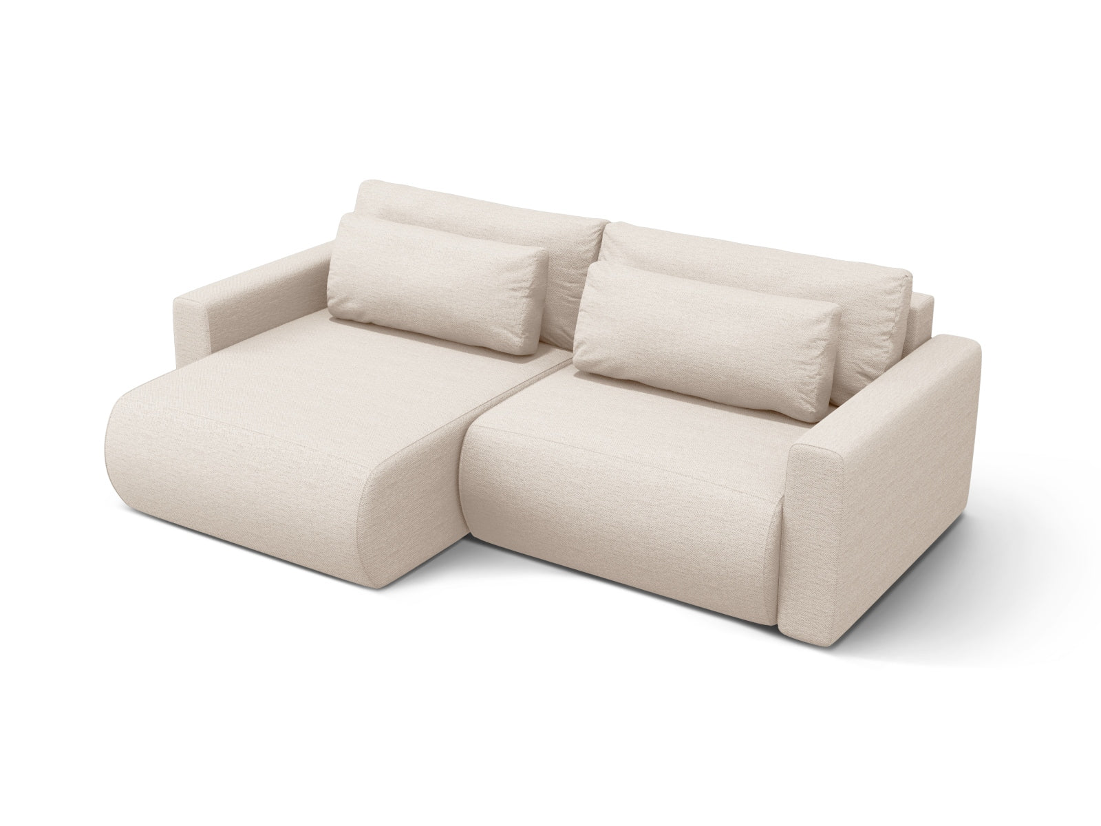Entdecken Sie das elegante Belfast Ecksofa von Cosmopolitan Design – ein praktisches 3-Sitzer Sofa mit Schlaffunktion und integriertem Stauraum für maximalen Komfort.