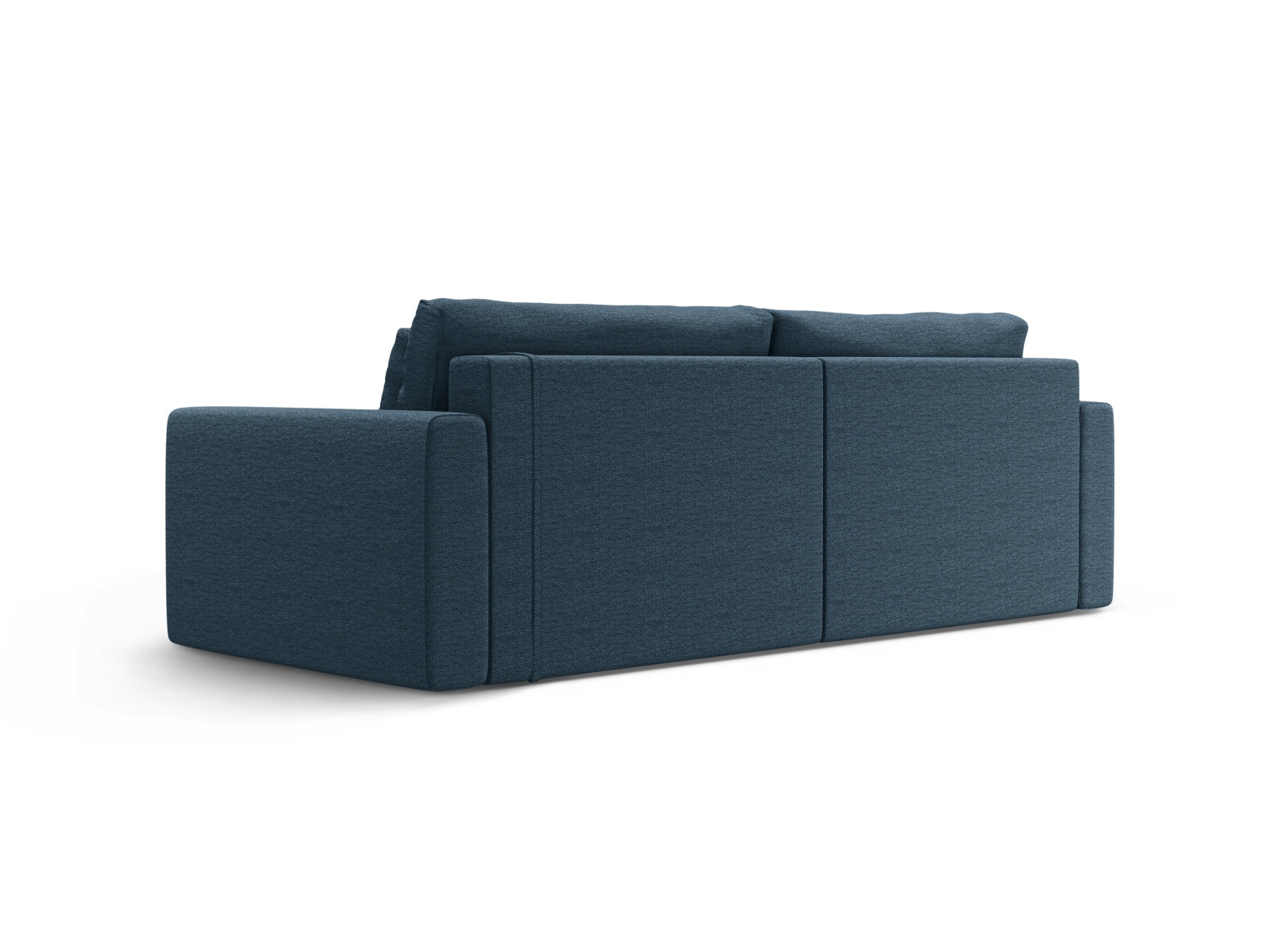 Elegantes Belfast L-Sofa in Blue-Heritage, 3-Sitzer mit komfortabler Schlaffunktion und integriertem Stauraum für vielseitige Nutzung.