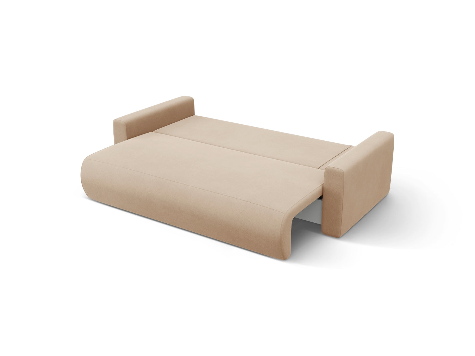 Elegantes Belfast Ecksofa in warmem Almond Beige, ideal für entspannte Abende und mit cleverem Stauraum für mehr Ordnung.