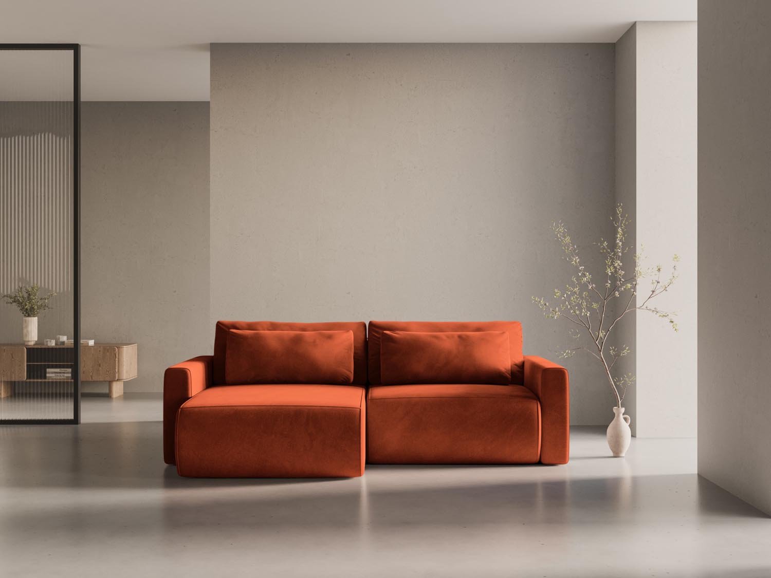 Entdecken Sie das elegante Belfast Ecksofa von Cosmopolitan Design – ein praktisches 3-Sitzer Sofa mit Schlaffunktion und integriertem Stauraum für maximalen Komfort.