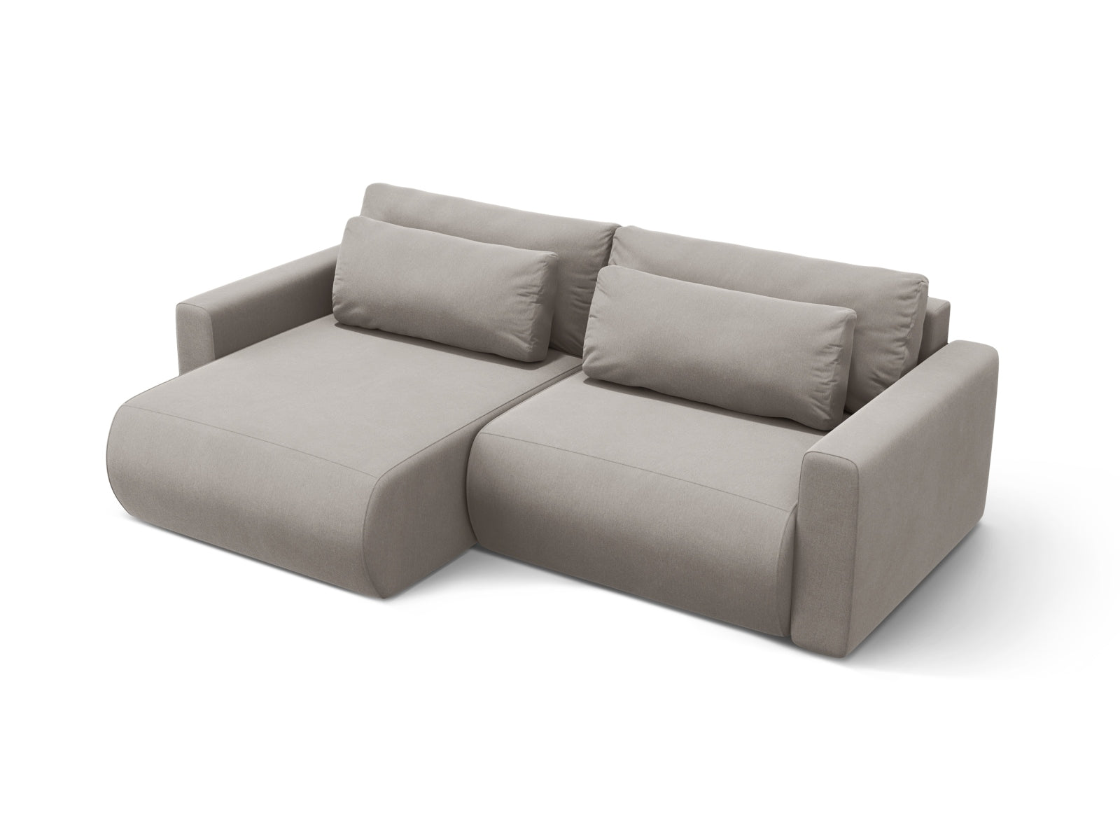 Entdecken Sie das elegante Belfast Ecksofa von Cosmopolitan Design – ein praktisches 3-Sitzer Sofa mit Schlaffunktion und integriertem Stauraum für maximalen Komfort.