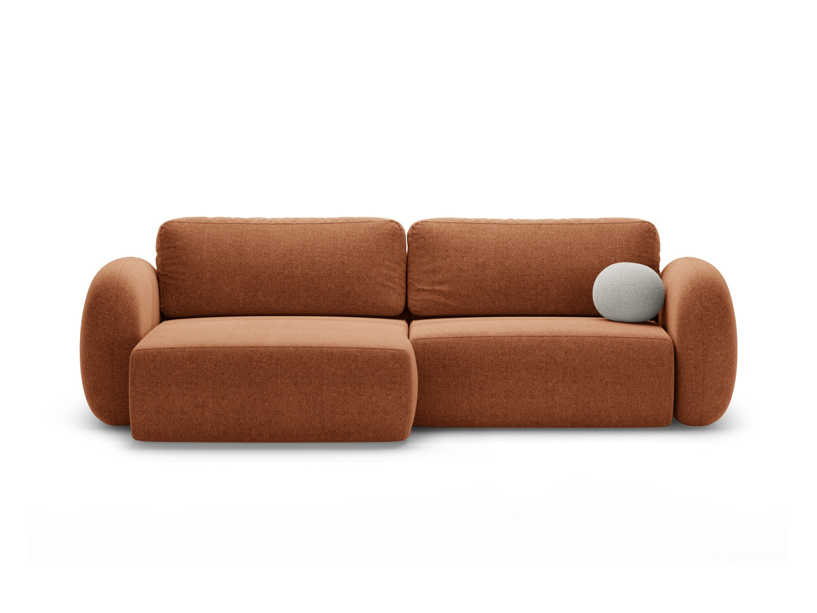 Tonale Ecksofa mit Schlaffunktion und Stauraum 4 Sitzer in Brick-Eden präsentiert im Onlineshop von KAQTU Design AG. L-Sofa links ist von Cosmopolitan Design