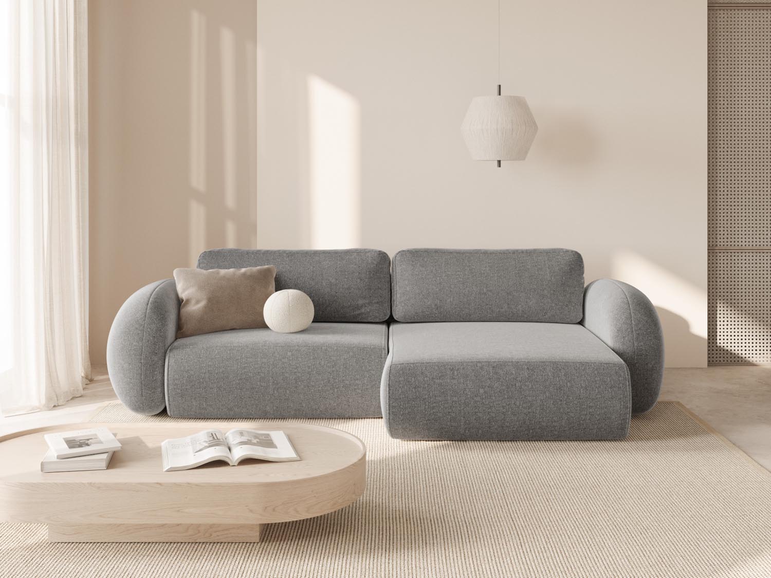 Entdecken Sie das elegante Tonale Ecksofa von Cosmopolitan Design – ein 4-Sitzer mit praktischer Schlaffunktion und grosszügigem Stauraum für Ihr modernes Zuhause.