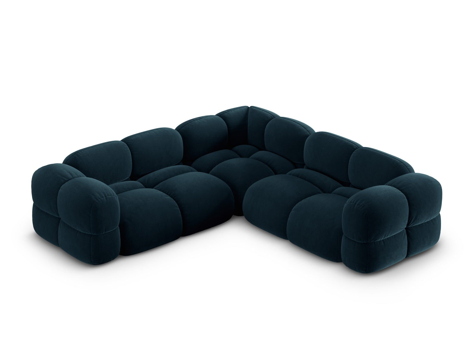 Loretto Velour Symmetrical Ecksofa 4 Sitzer 250cm in Deep Petrol-Vogue präsentiert im Onlineshop von KAQTU Design AG. Ecksofa ist von Cosmopolitan Design
