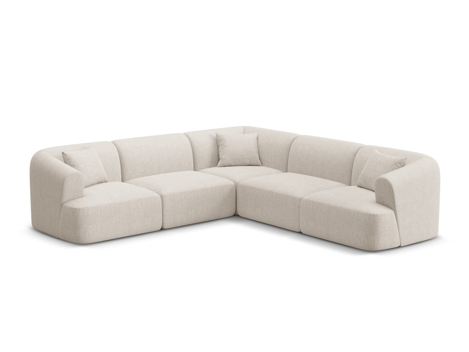 6-Sitzer Ecksofa modular symmetrisch Campi in Light Beige-Moly präsentiert im Onlineshop von KAQTU Design AG. Ecksofa ist von Cosmopolitan Design