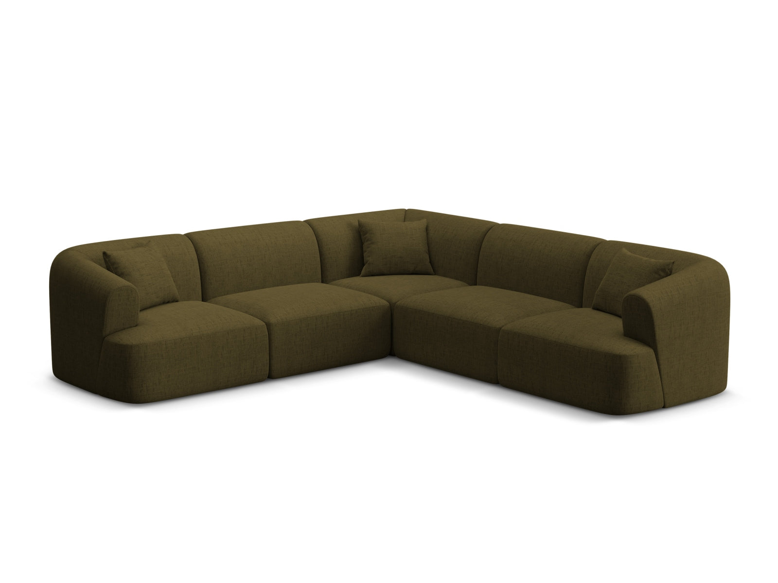 6-Sitzer Ecksofa modular symmetrisch Campi in Green-Moly präsentiert im Onlineshop von KAQTU Design AG. Ecksofa ist von Cosmopolitan Design