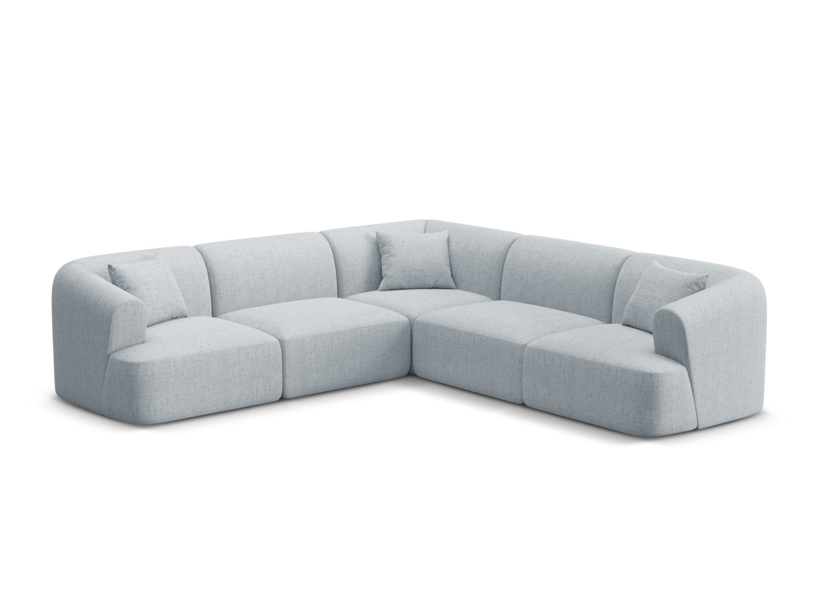 6-Sitzer Ecksofa modular symmetrisch Campi in Light Grey-Moly präsentiert im Onlineshop von KAQTU Design AG. Ecksofa ist von Cosmopolitan Design