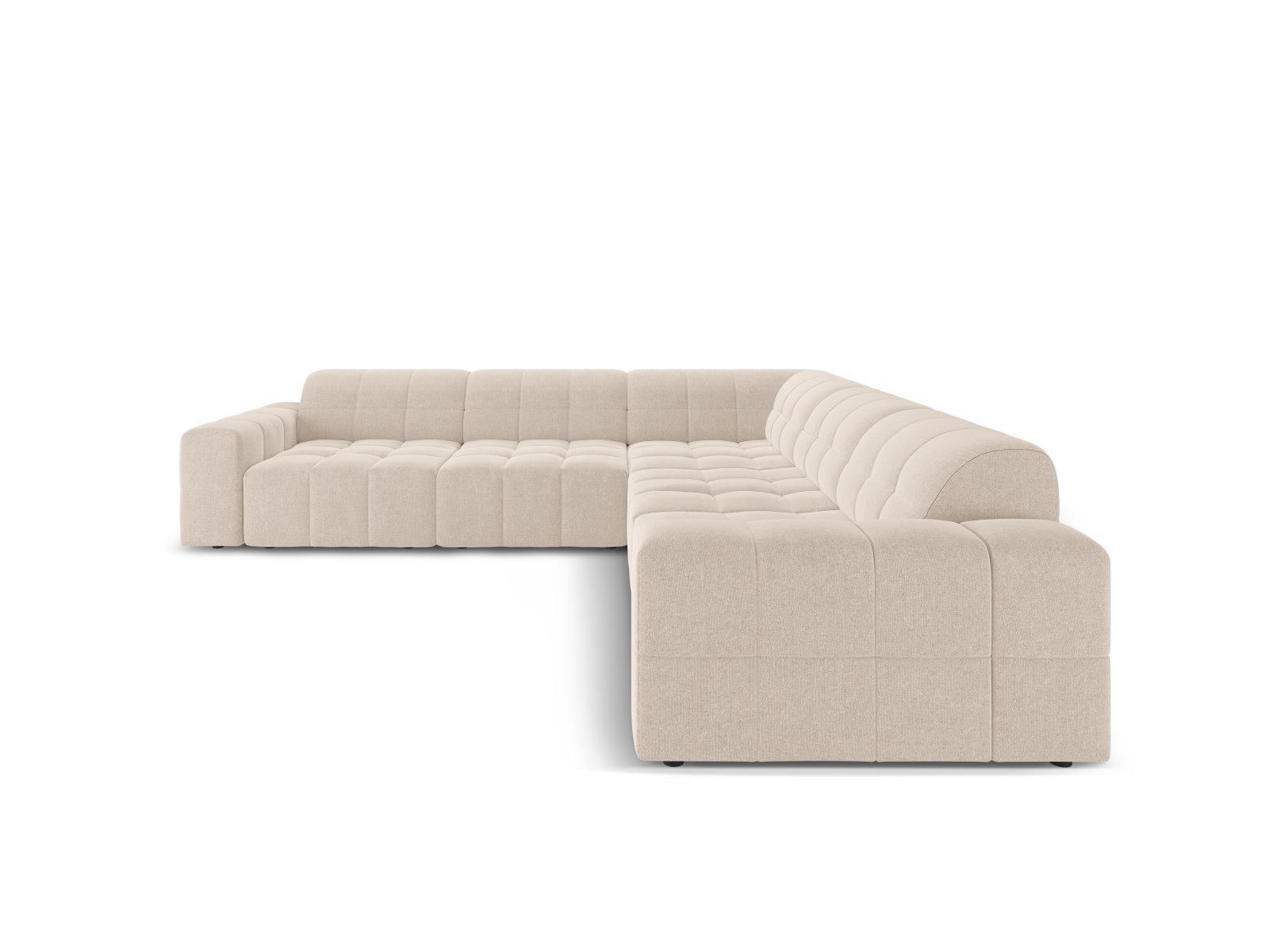 Beige Ecksofa Chicago für 4 Personen, 287 cm lang, modernes und elegantes Design für ein gemütliches Wohnzimmer von Cosmopolitan Design.