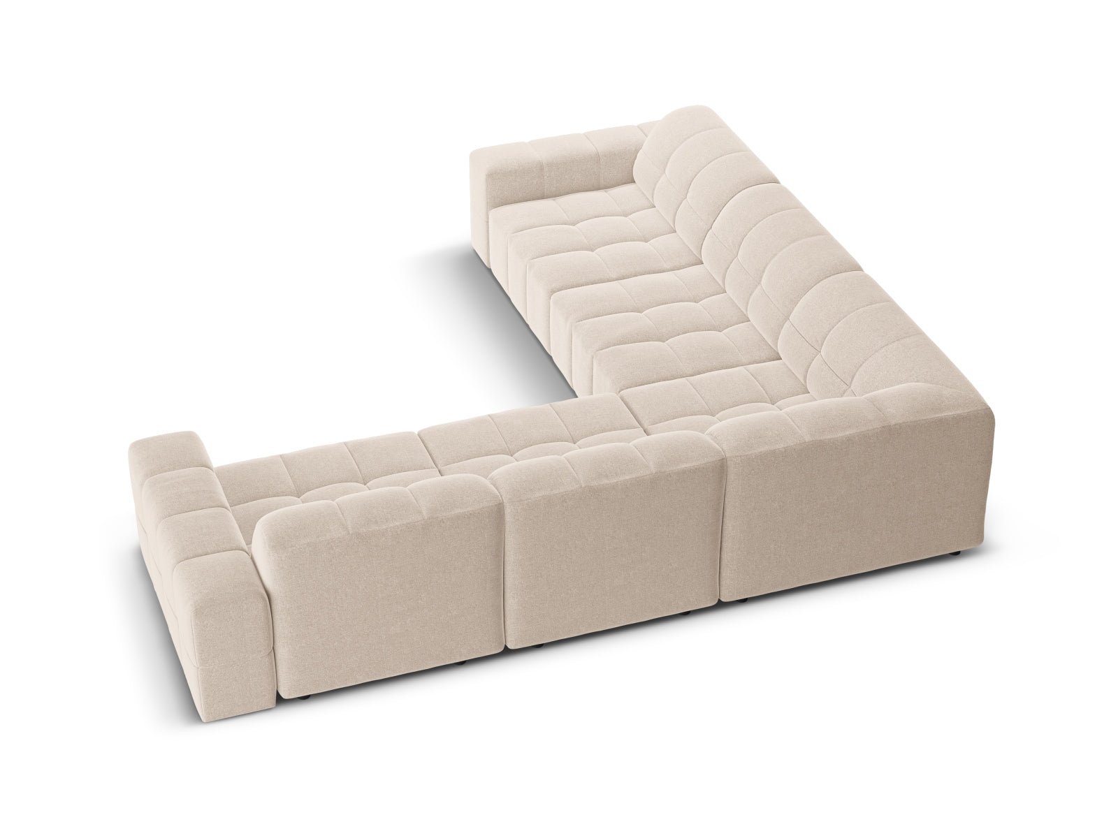 Stylisches Chicago Ecksofa für 4 Personen, 287 cm, in sanften Beigetönen – ideal für ein modernes und einladendes Wohnambiente.