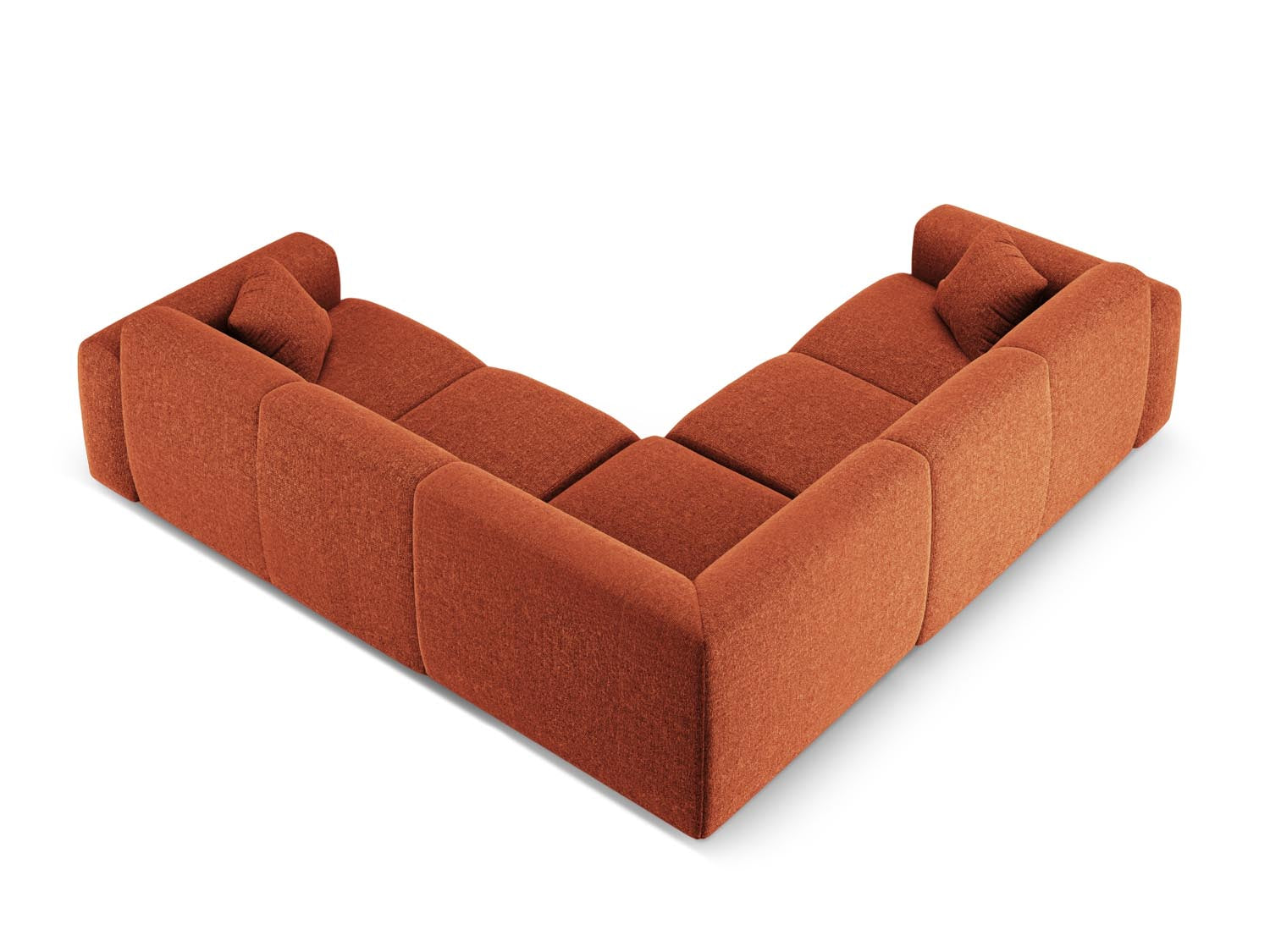 Entdecken Sie das Nolio Symmetrical Ecksofa 5 Sitzer (252cm) von Cosmopolitan Design – modernes Design, optimaler Sitzkomfort und perfekt für Ihr Wohnzimmer.