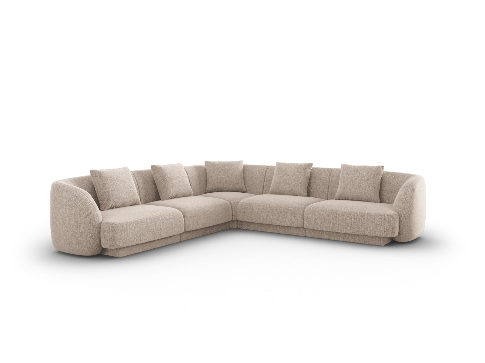 Tulum Ecksofa Reversible 5 Sitzer 255cm in Beige präsentiert im Onlineshop von KAQTU Design AG. Ecksofa ist von Cosmopolitan Design